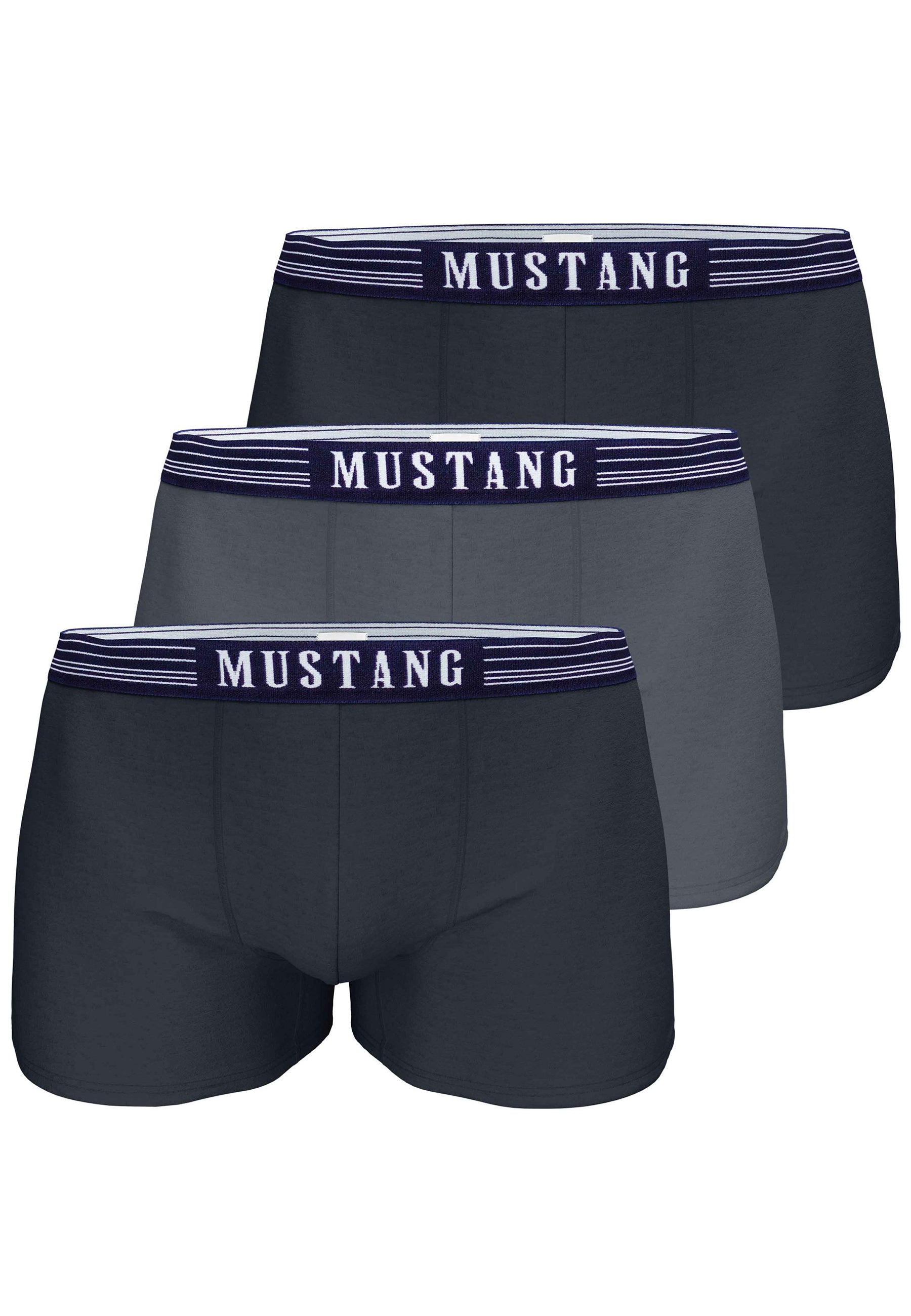 Herren Boxershorts von Mustang Retropants 3er-Pack Navy/Blau/Navy