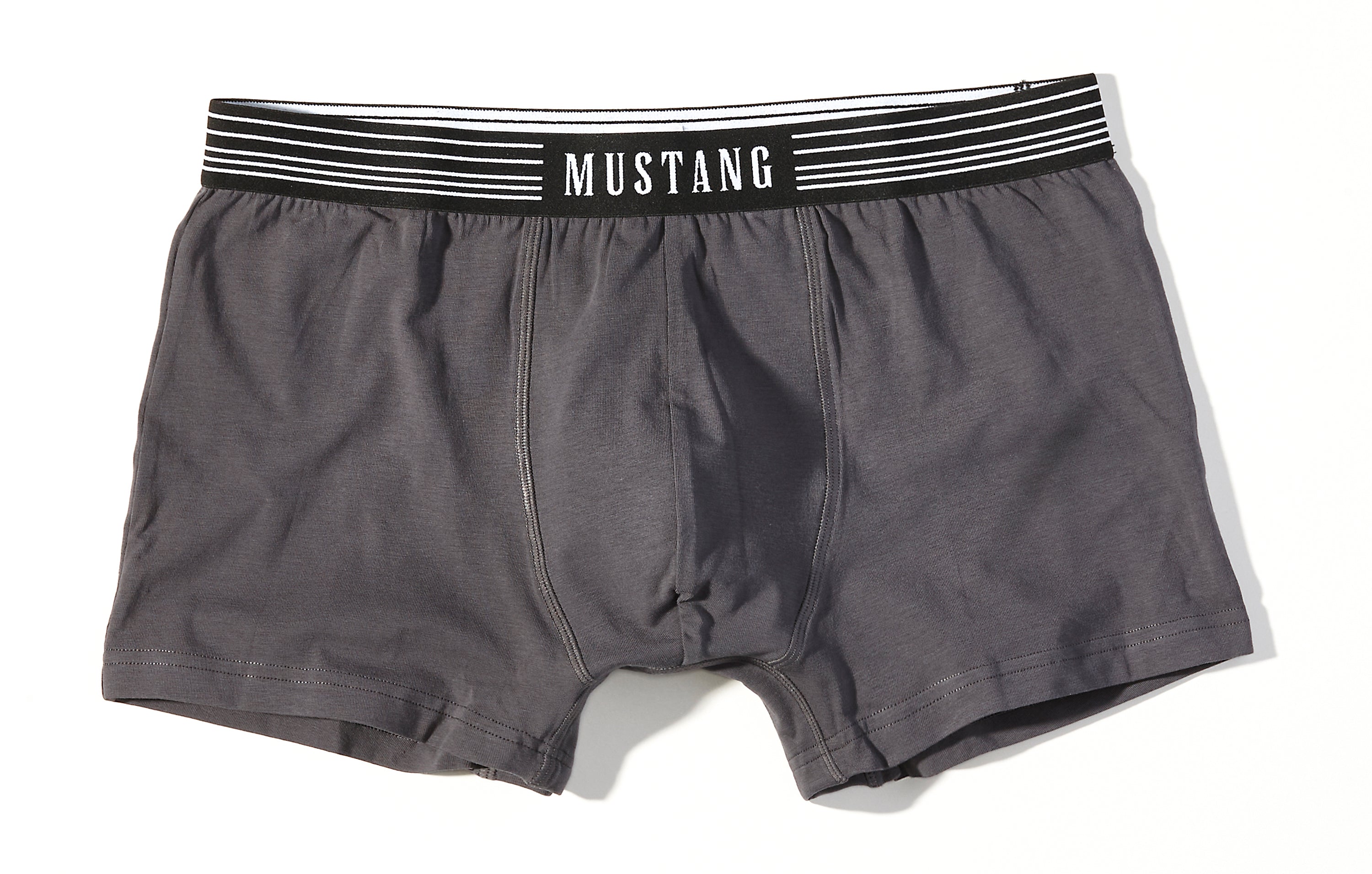 MUSTANG Retro-Shorts Pants Boxer enge Passform Unterwäsche Baumwolle Elasthan Herren 3er Pack