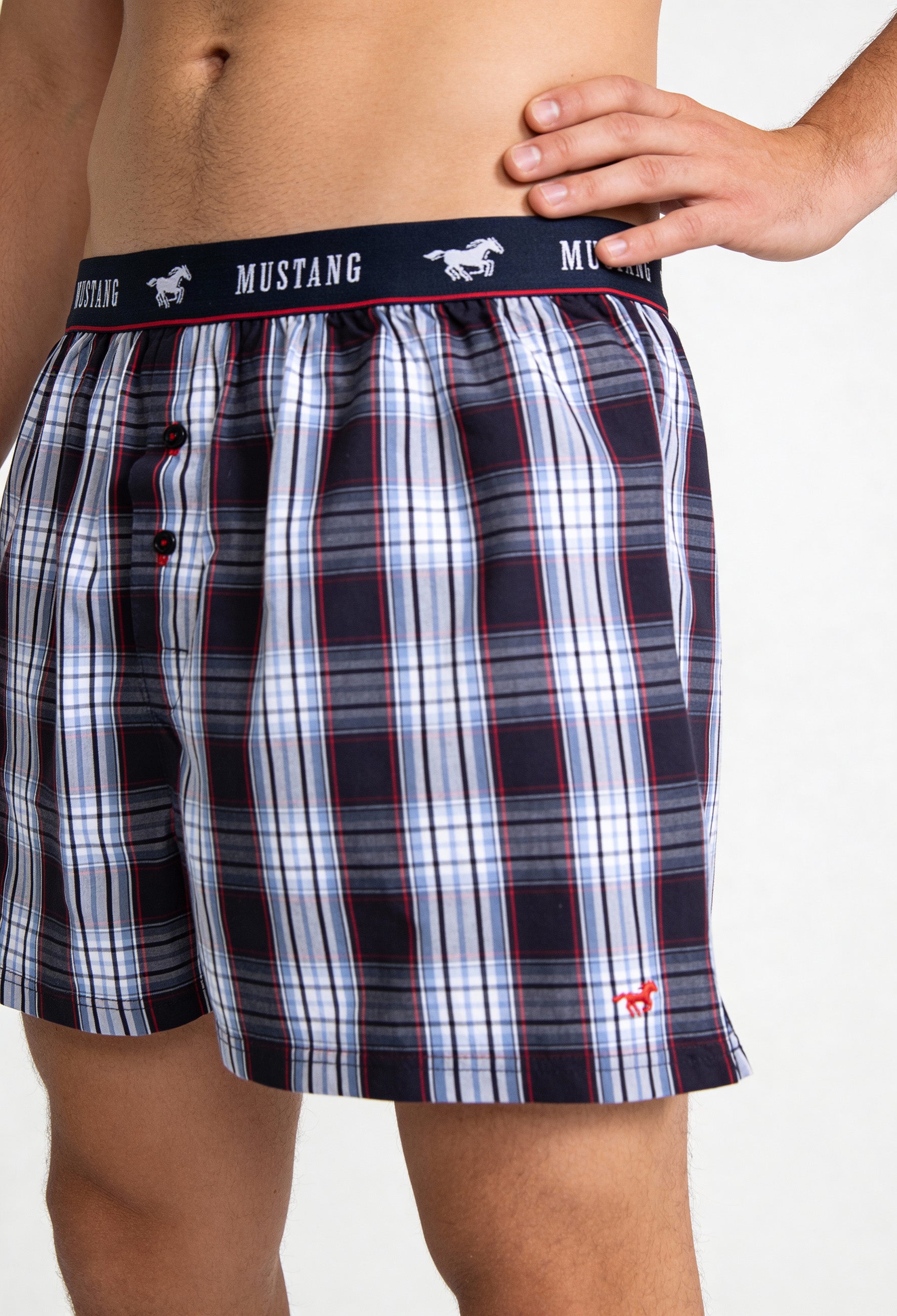 MUSTANG CHARLIE Herren Unterhose Boxershorts Unterwäsche Sport 2er Set