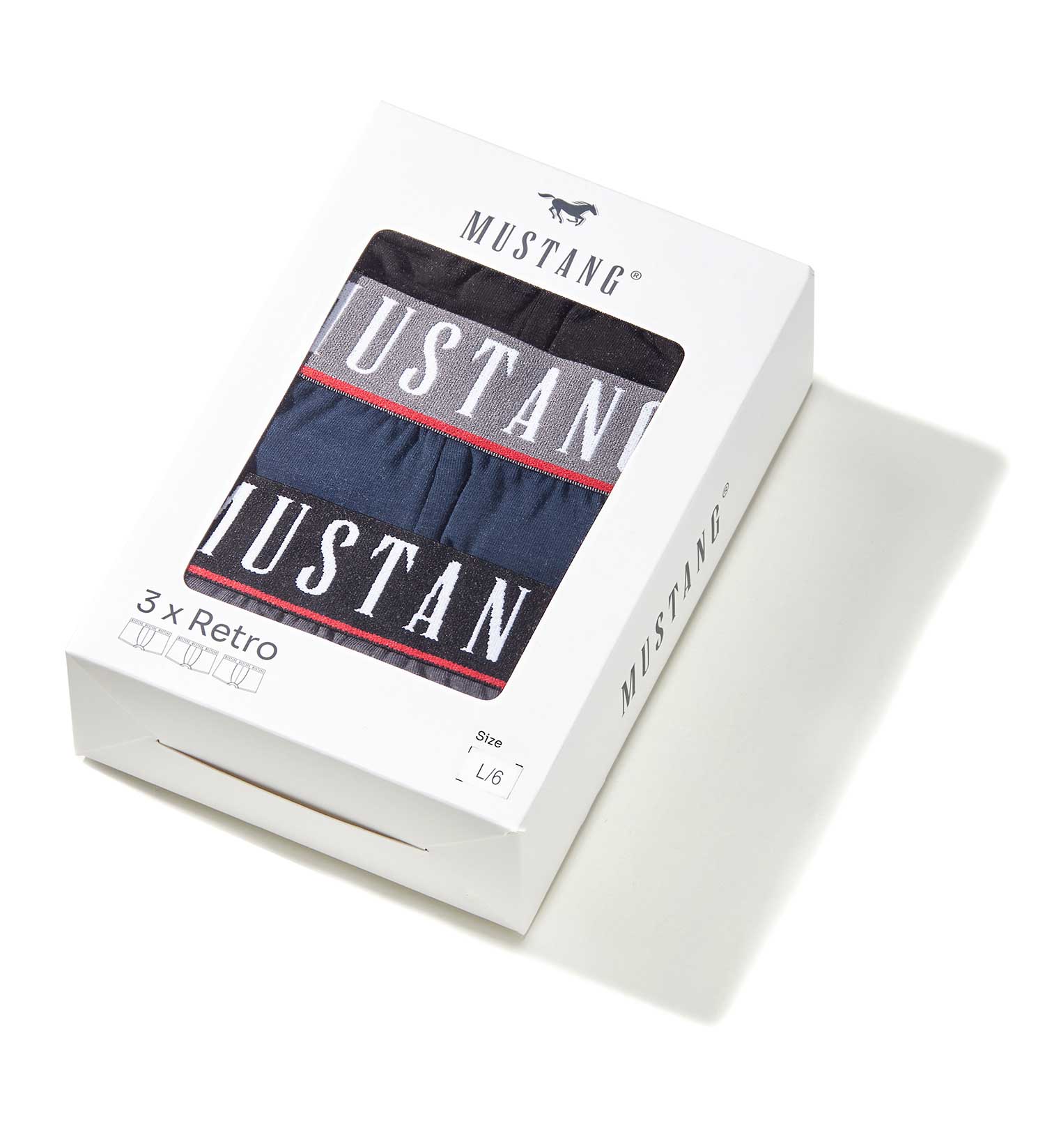 Herren Boxershorts von MUSTANG Retropants 3er-Pack