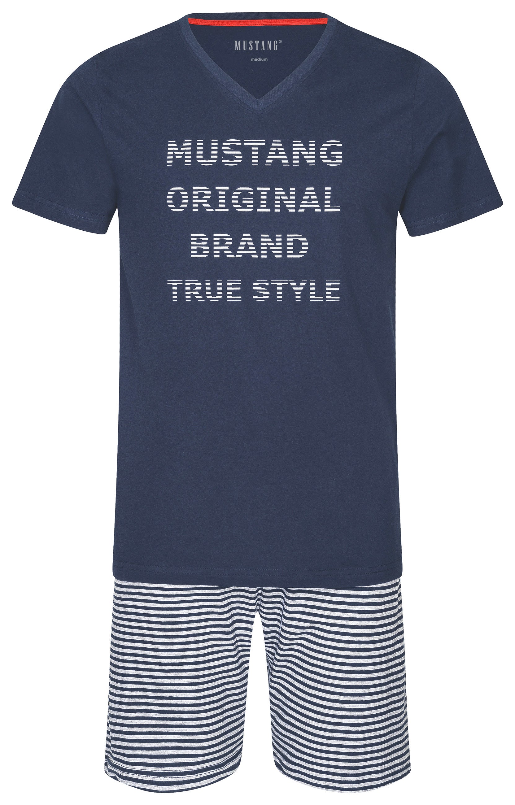 Mustang Short Set Schlafanzug Nachtwäsche Pyjama OEKO-TEX STANDARD 100 für Männer