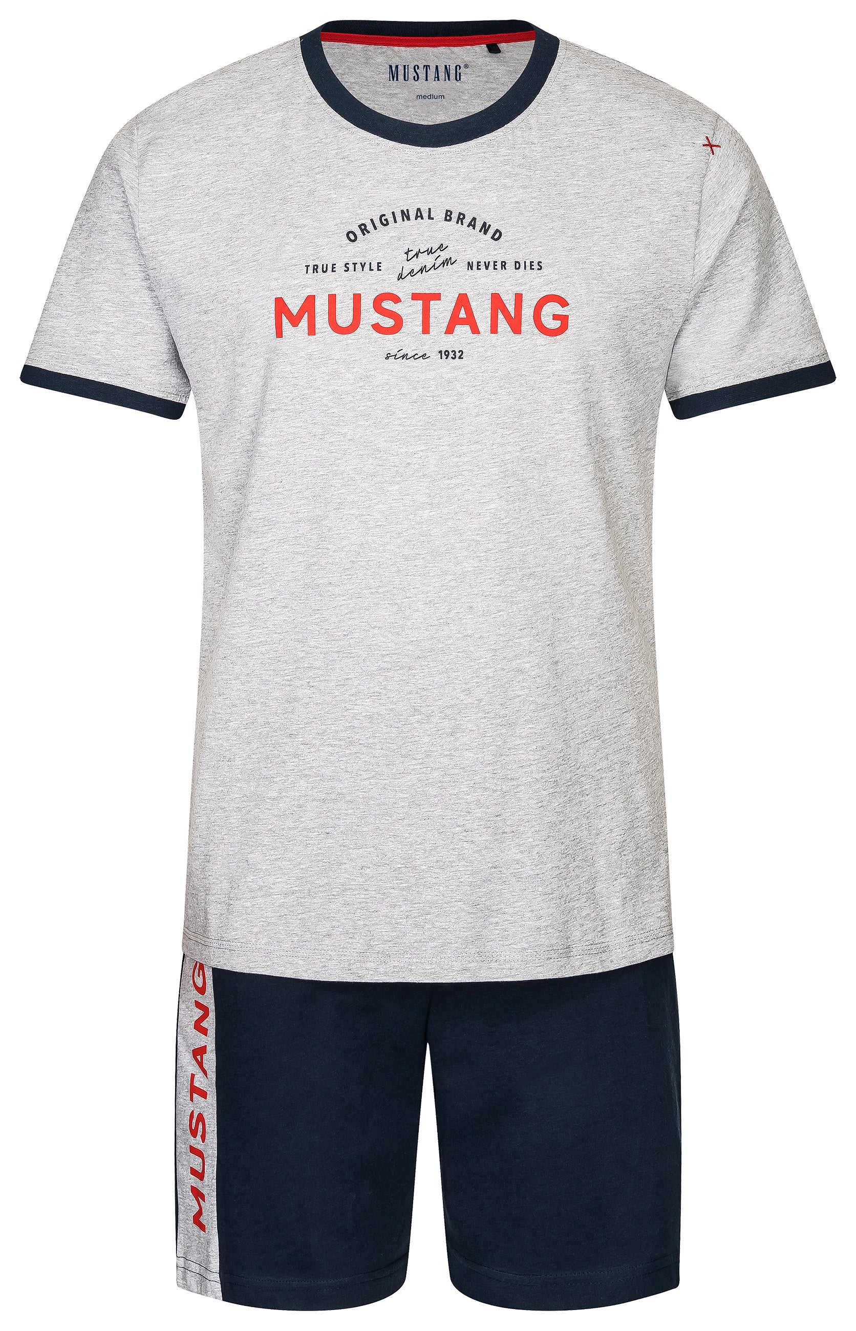 Mustang Short Set Schlafanzug Nachtwäsche Pyjama OEKO-TEX STANDARD 100 für Männer