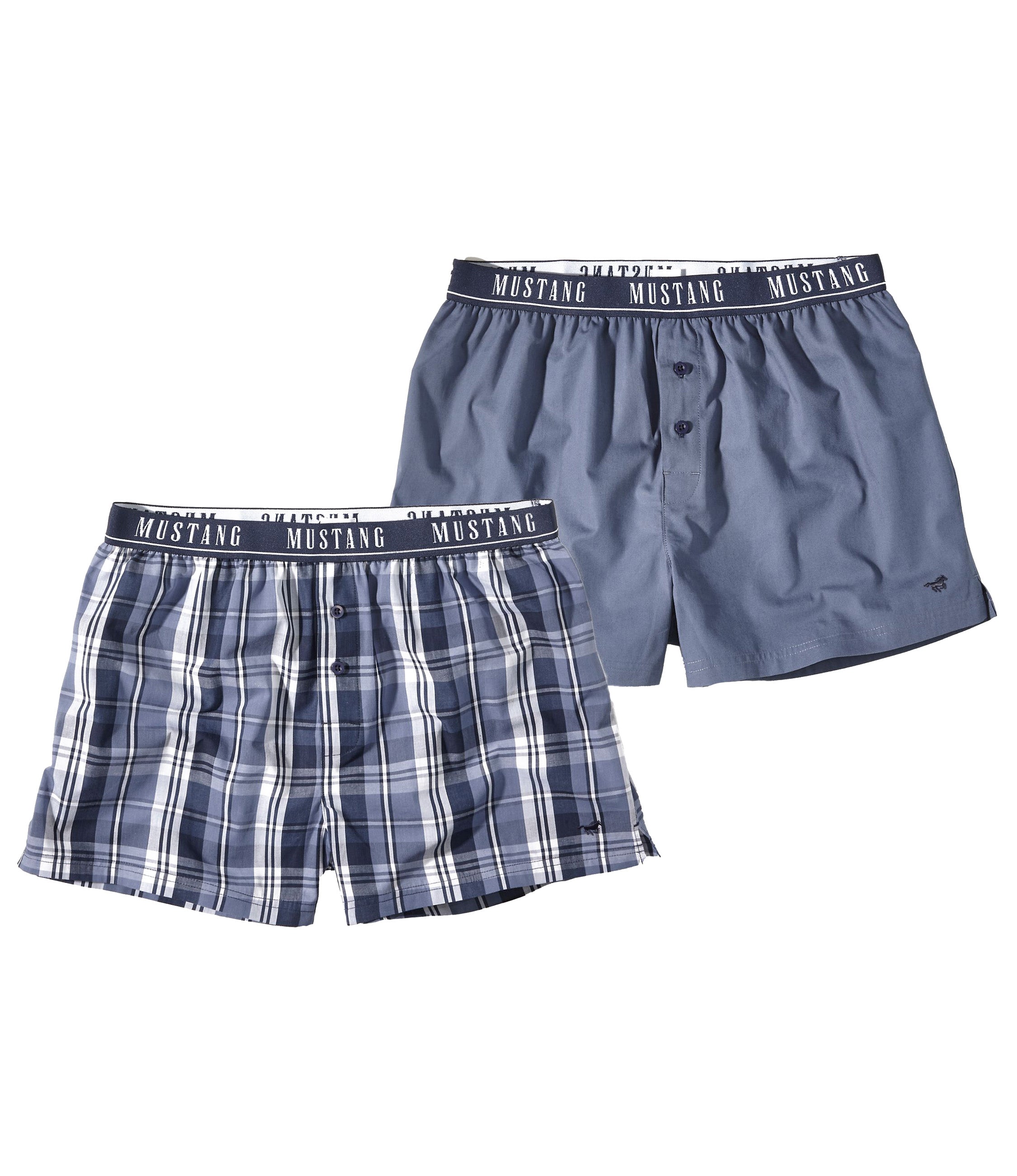 MUSTANG Freddy Herren Unterhose Boxershorts Unterwäsche 100% Baumwolle 2er Set
