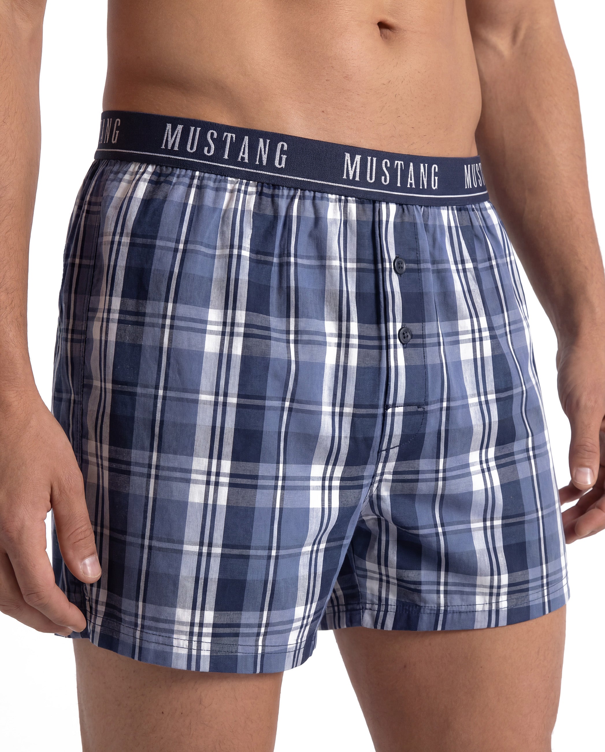 MUSTANG Freddy Herren Unterhose Boxershorts Unterwäsche 100% Baumwolle 2er Set