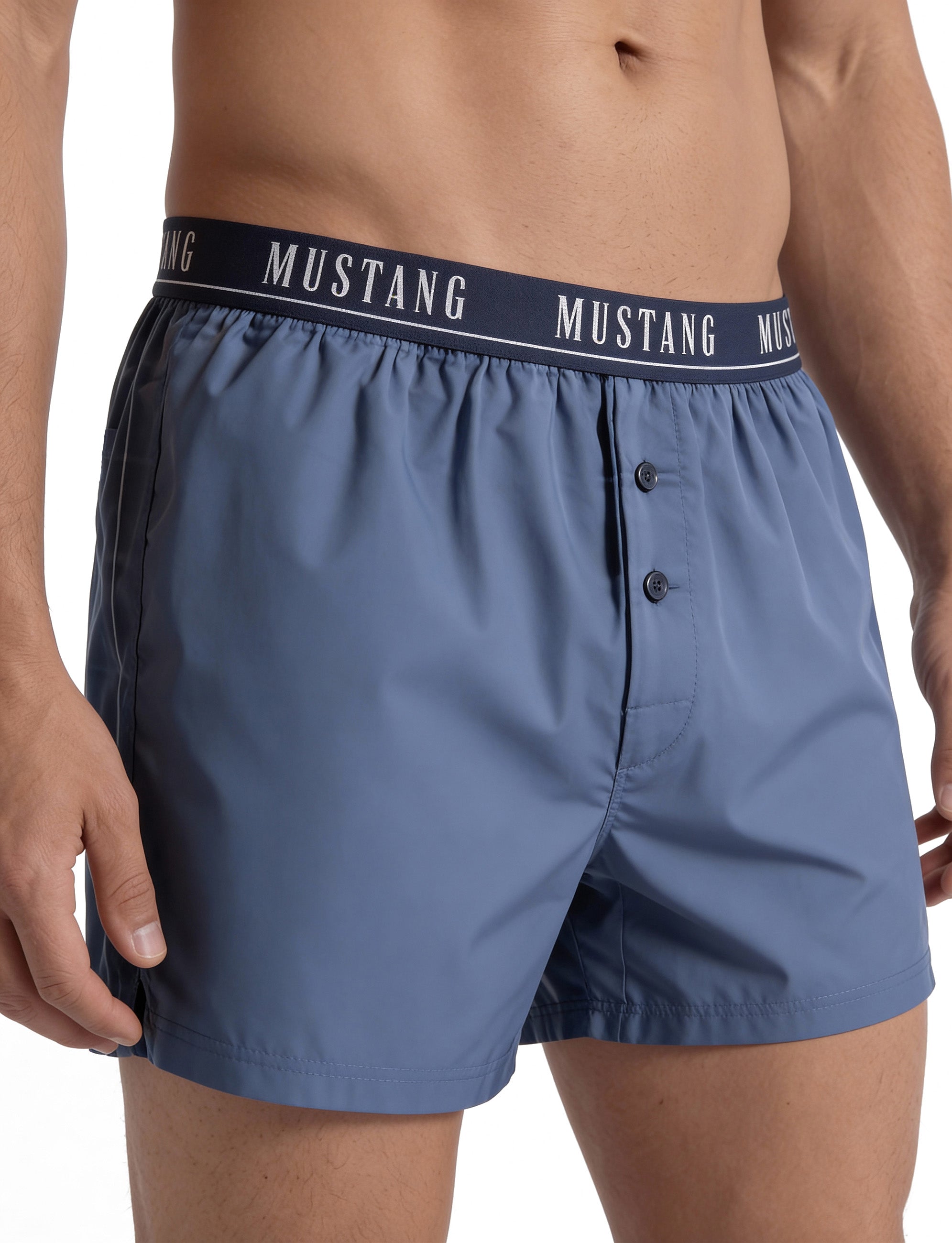 MUSTANG Freddy Herren Unterhose Boxershorts Unterwäsche 100% Baumwolle 2er Set