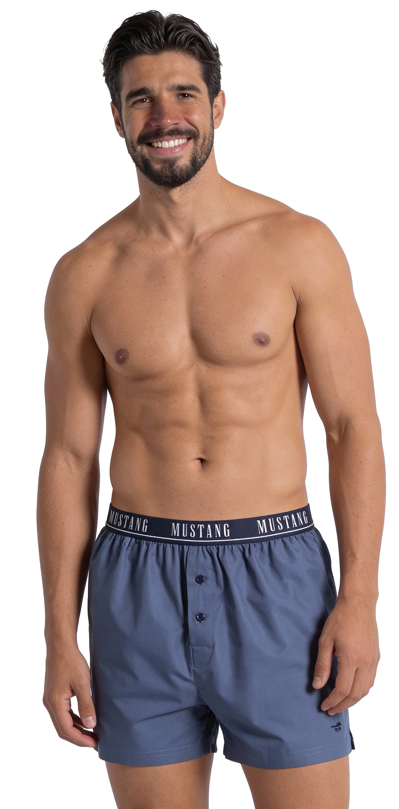 MUSTANG Freddy Herren Unterhose Boxershorts Unterwäsche 100% Baumwolle 2er Set
