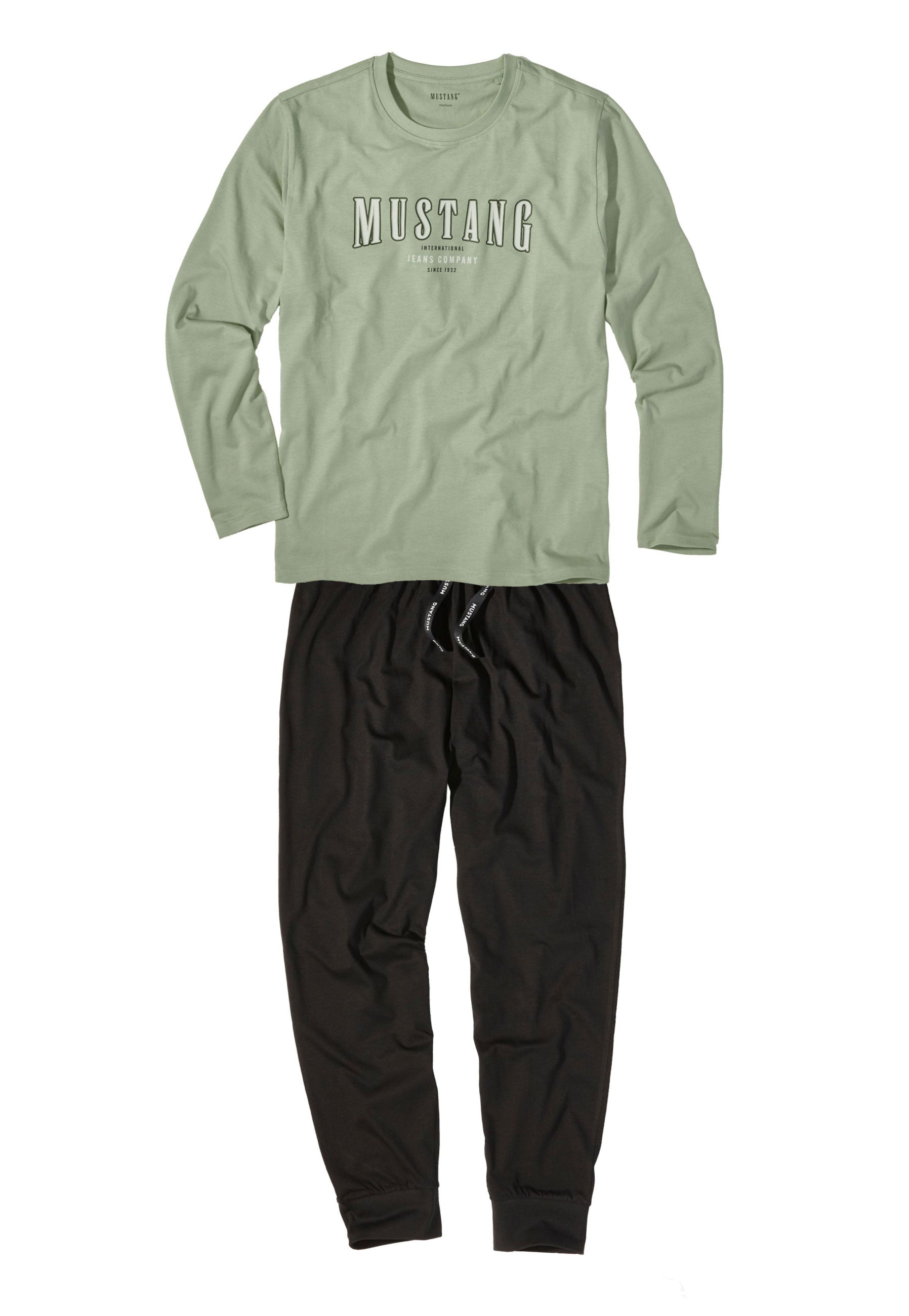 Pyjama Schlafanzug Set KIRK von MUSTANG - green/black - langarm / lange Hose - OEKO TEX STANDARD 100