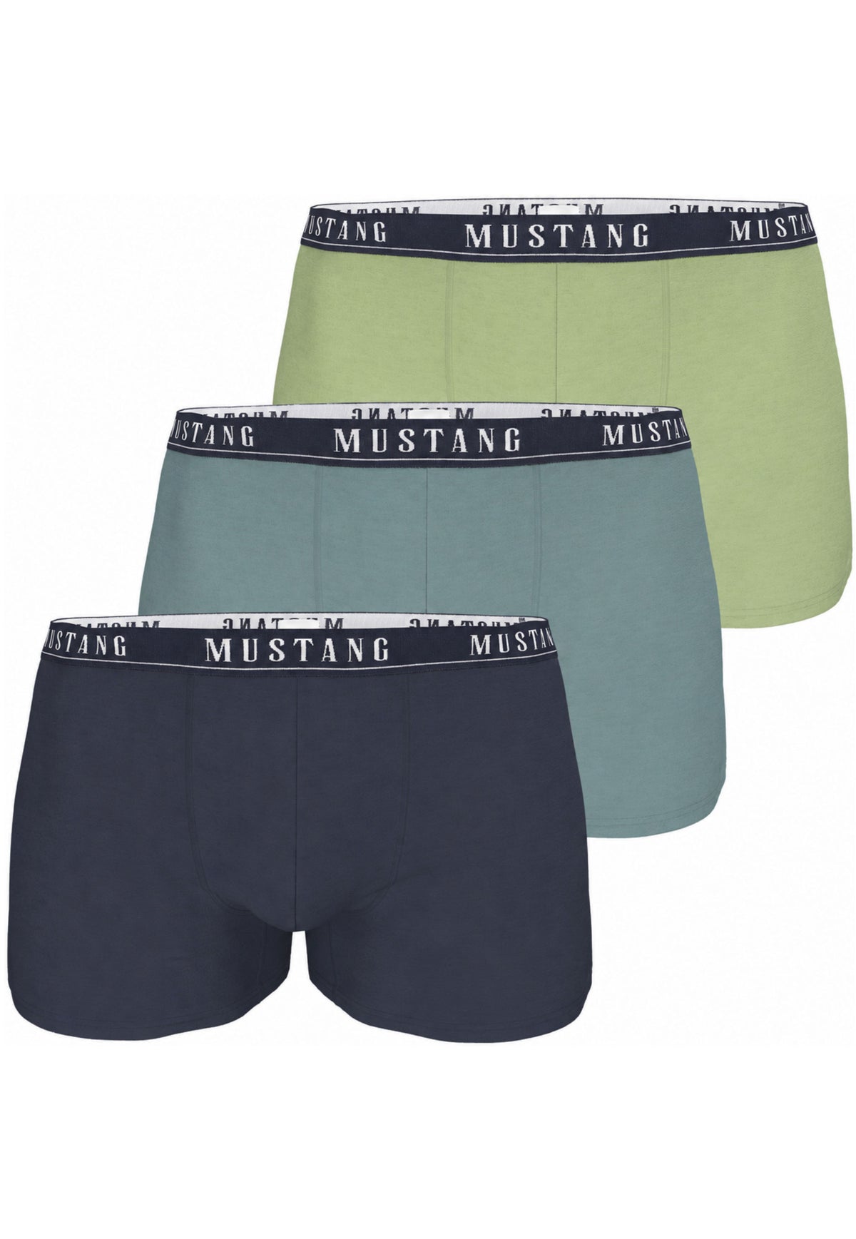 MUSTANG Retro-Pants Herren Unterhose Boxershorts Unterwäsche 3er Pack