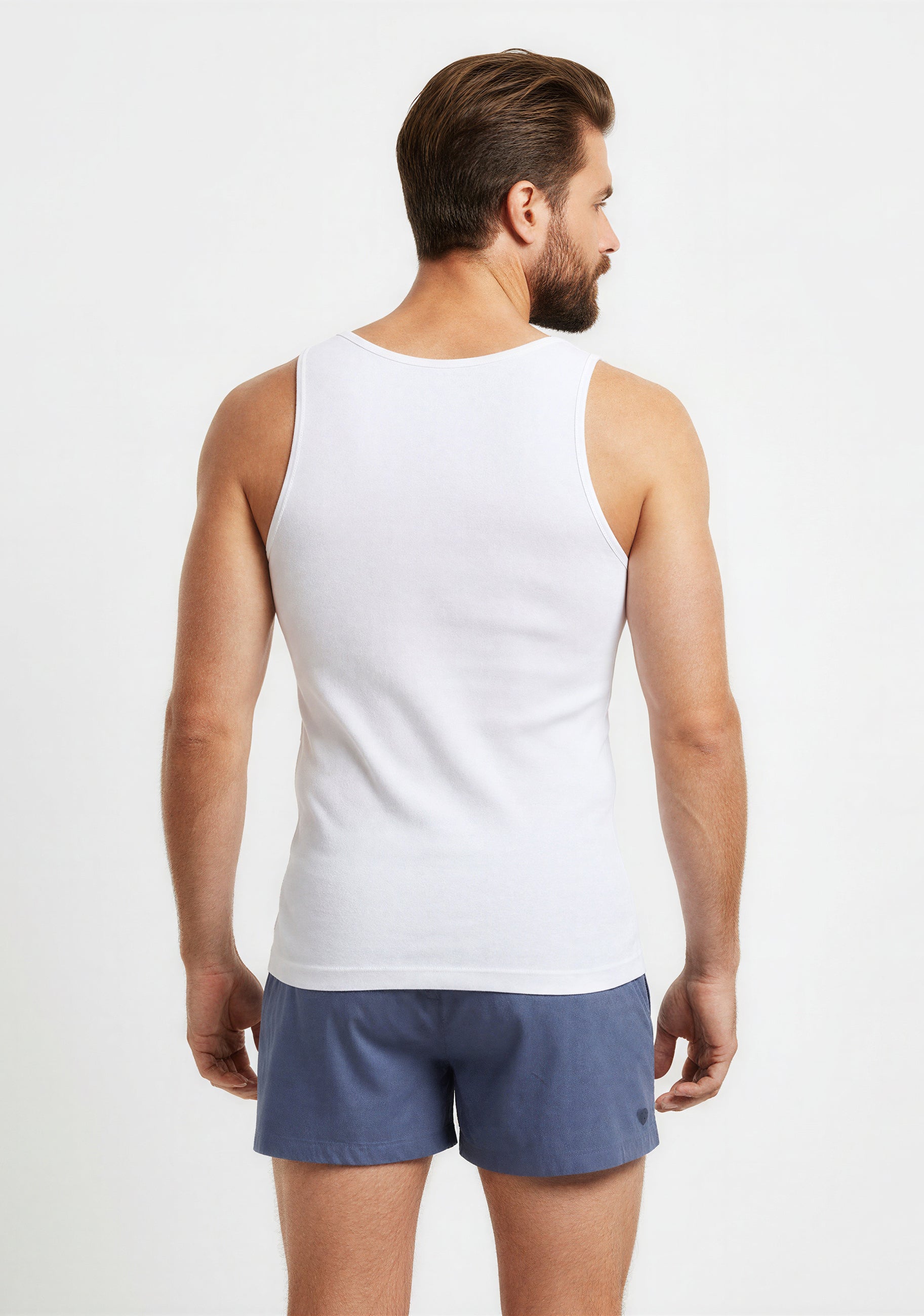 MUSTANG Worker Rib Shirt Hemd Unterhemd Achselshirt Doppelripp Herren 2er