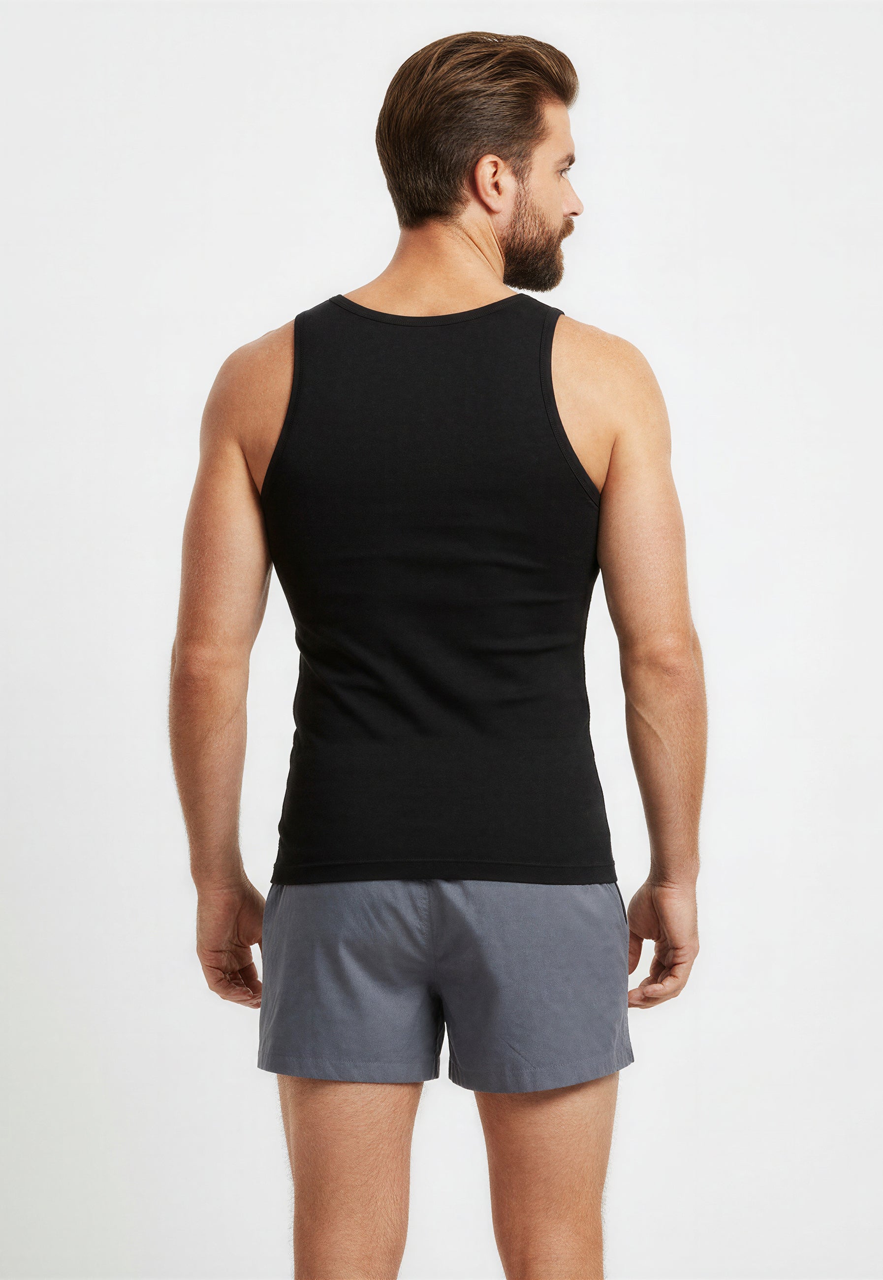 MUSTANG Worker Rib Shirt Hemd Unterhemd Achselshirt Doppelripp Herren 2er