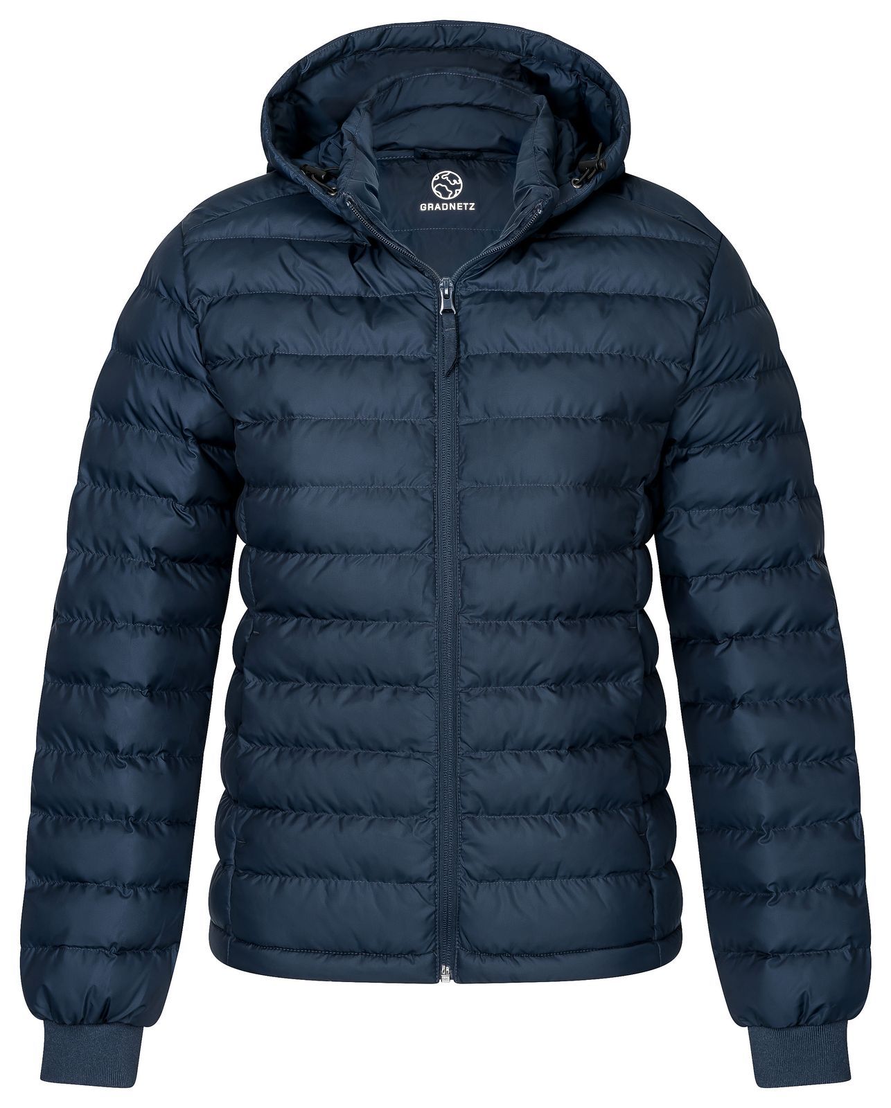 Wattierte Damen Steppjacke Übergangsjacke aus recyceltem Polyester der Marke GRADNETZ