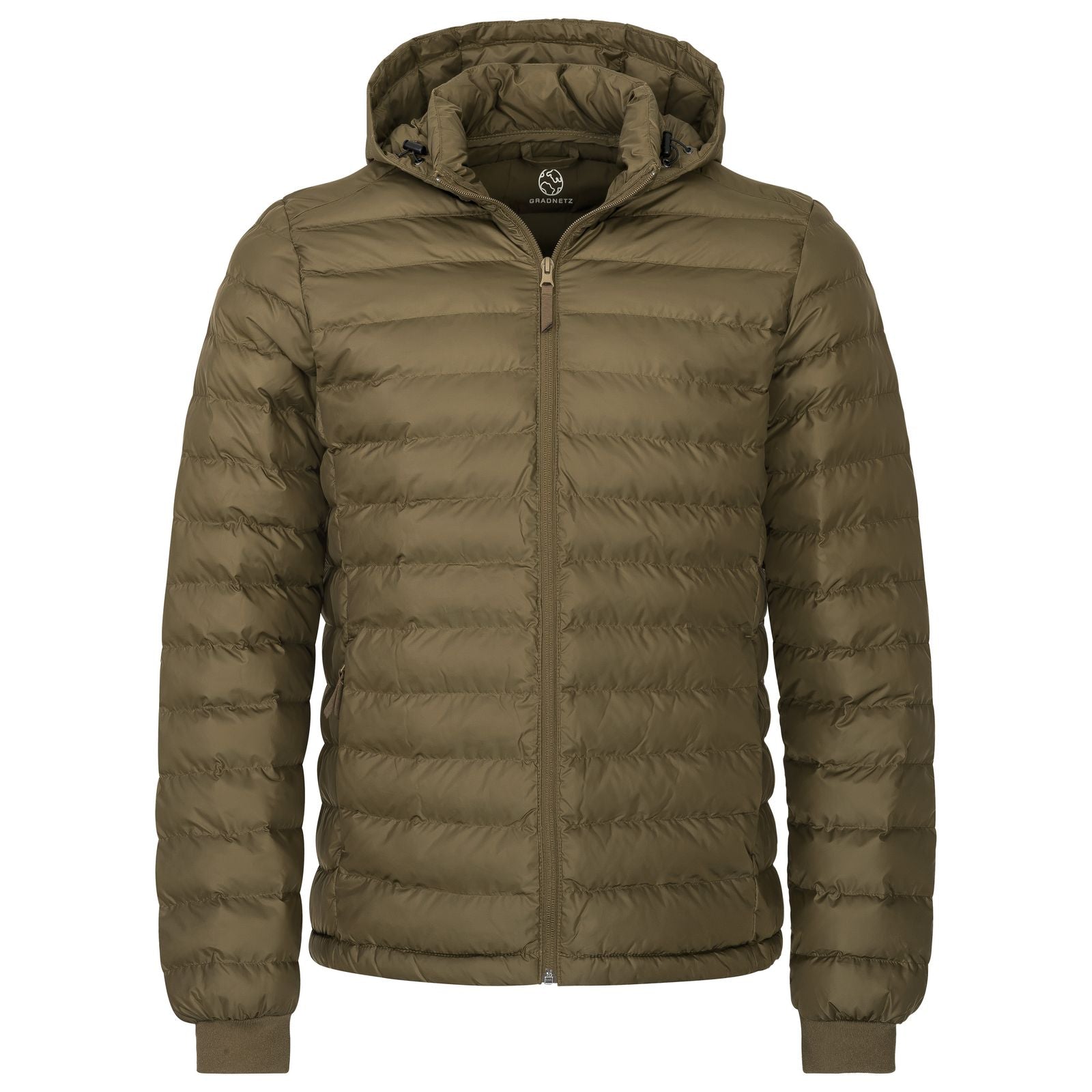 Wattierte Herren Steppjacke Übergangsjacke aus recyceltem Polyester der Marke GRADNETZ
