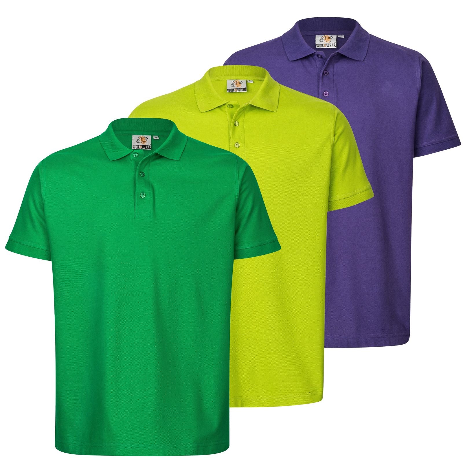 3er Set Herren Poloshirt workwear basic im Vorteilspack Berufskleidung der Marke WORXWEAR
