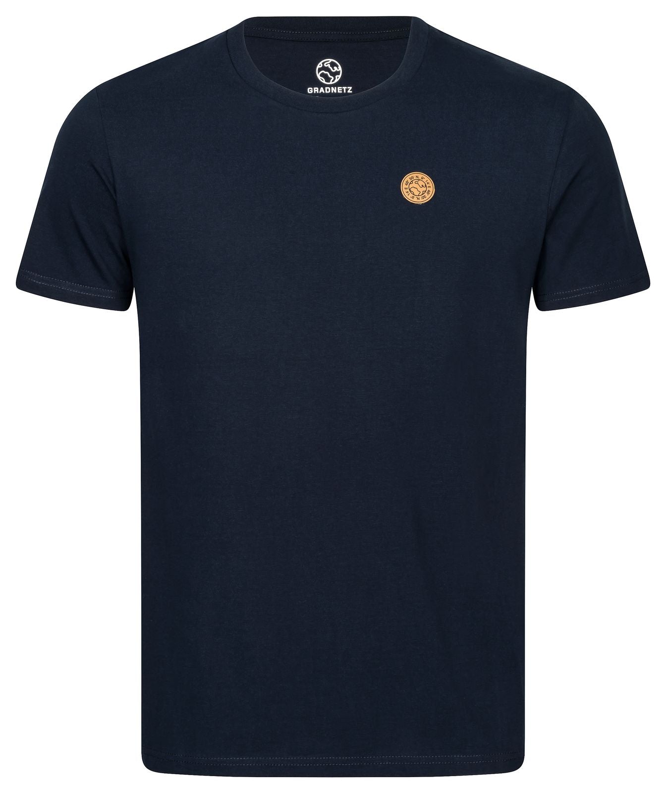 T-Shirt uni aus 100% Biobaumwolle mit Lederpatch fair produziert der Marke GRADNETZ