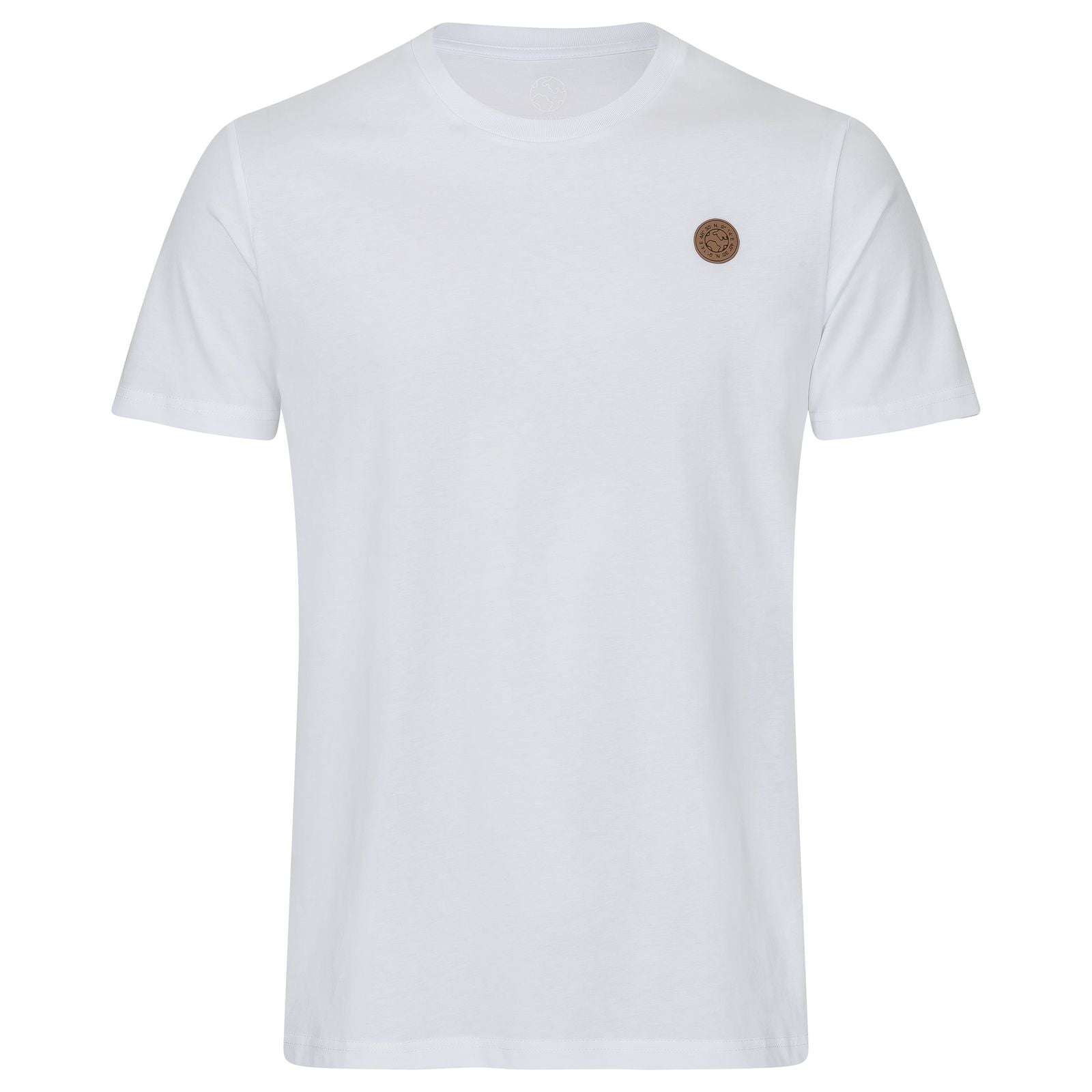 T-Shirt uni aus 100% Biobaumwolle mit Lederpatch fair produziert der Marke GRADNETZ