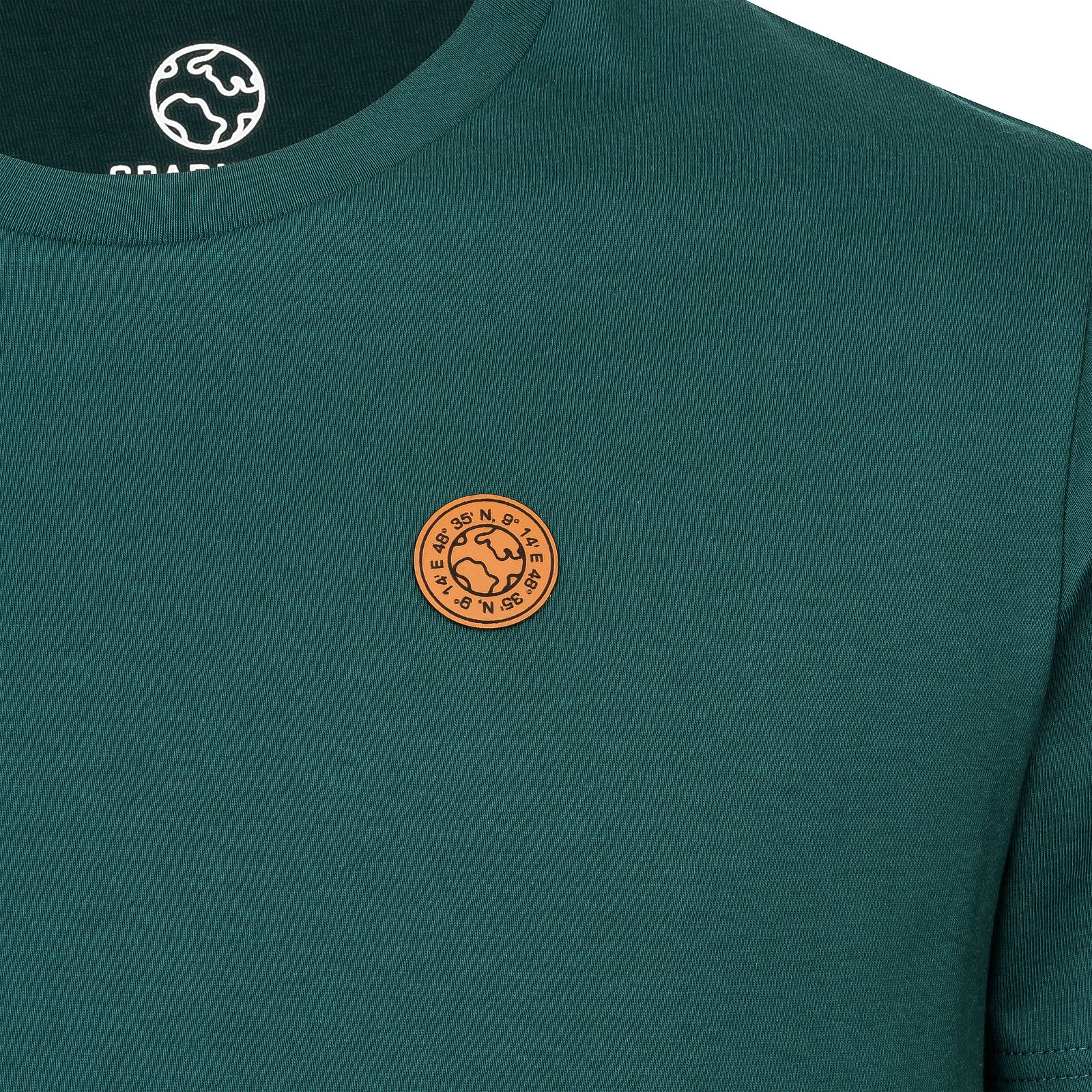 T-Shirt uni aus 100% Biobaumwolle mit Lederpatch fair produziert der Marke GRADNETZ