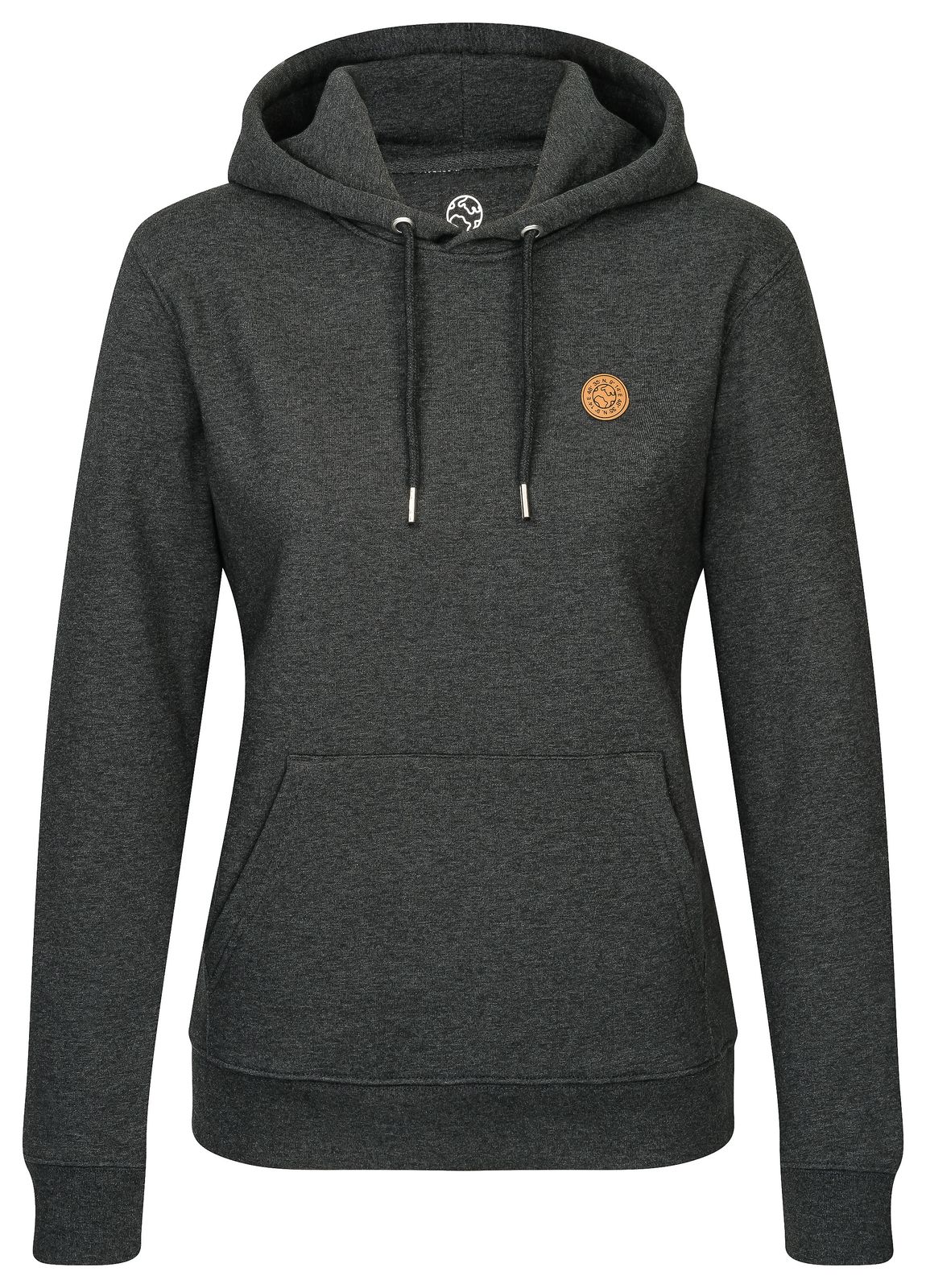 Hoodie unisex mit Kapuze und Lederpatch aus Biobaumwolle fair produziert der Marke GRADNETZ