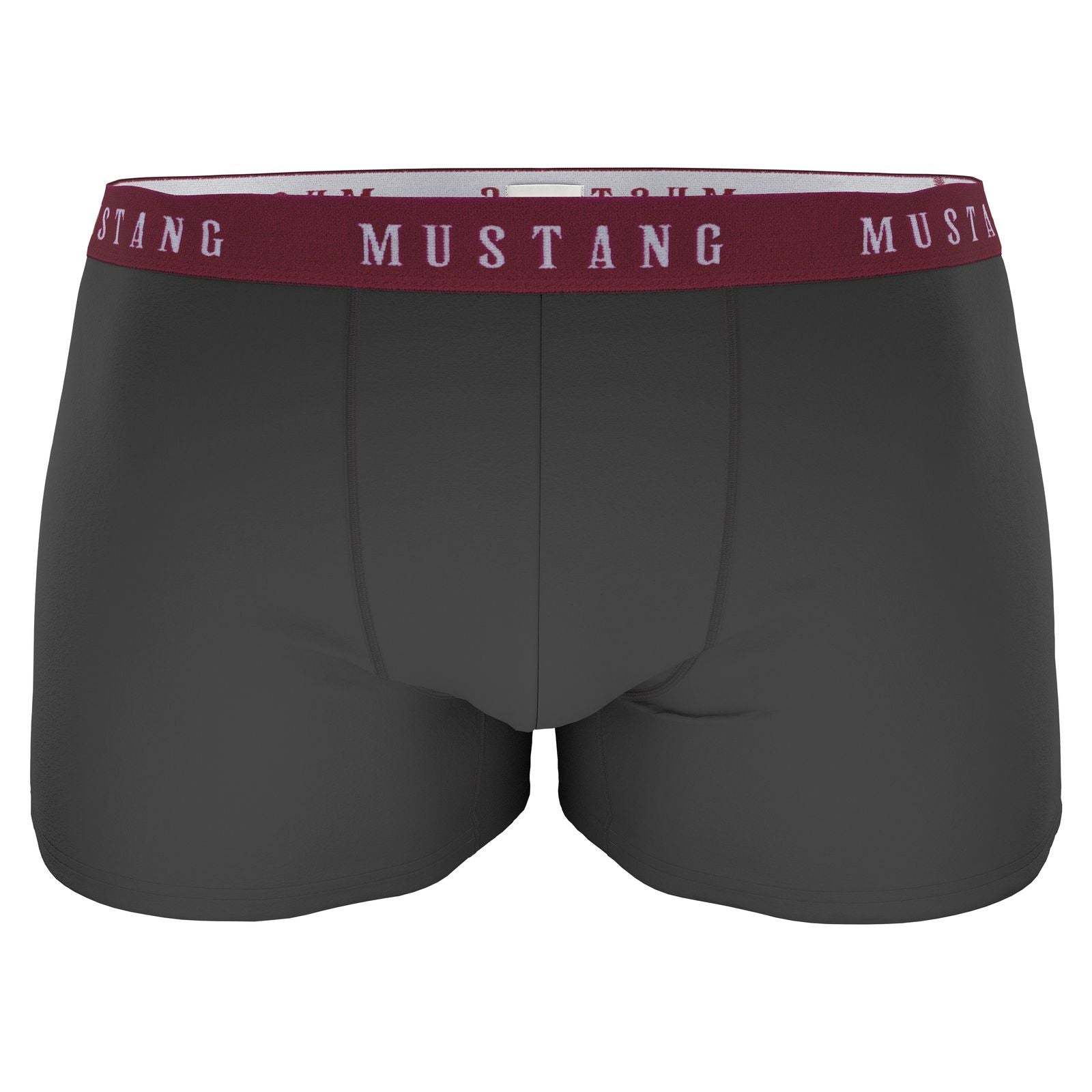 Herren Boxershorts von Mustang Retropants 3er-Pack Schwarz/Letterprint/Anthrazit