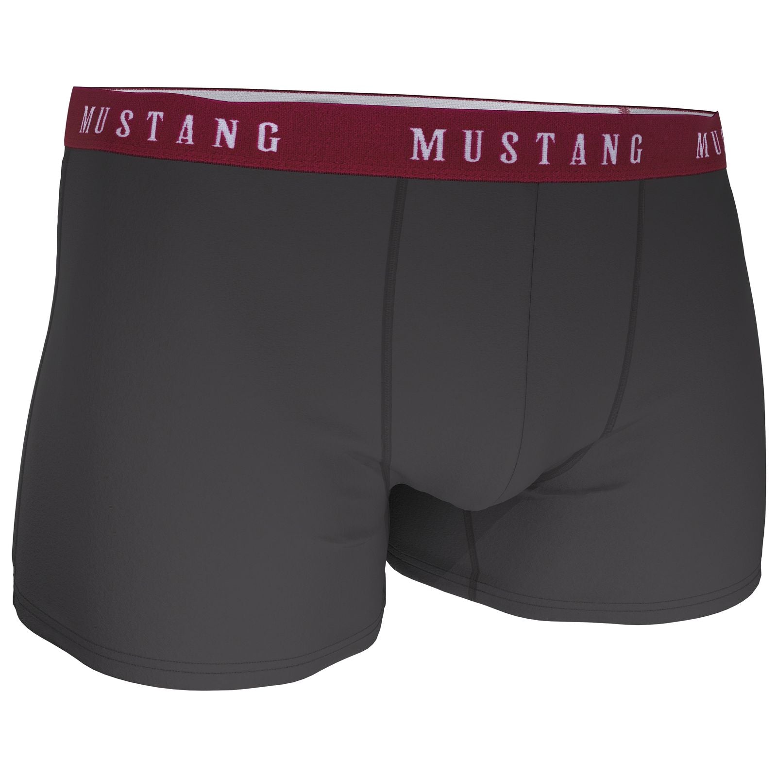 Herren Boxershorts von Mustang Retropants 3er-Pack Schwarz/Letterprint/Anthrazit