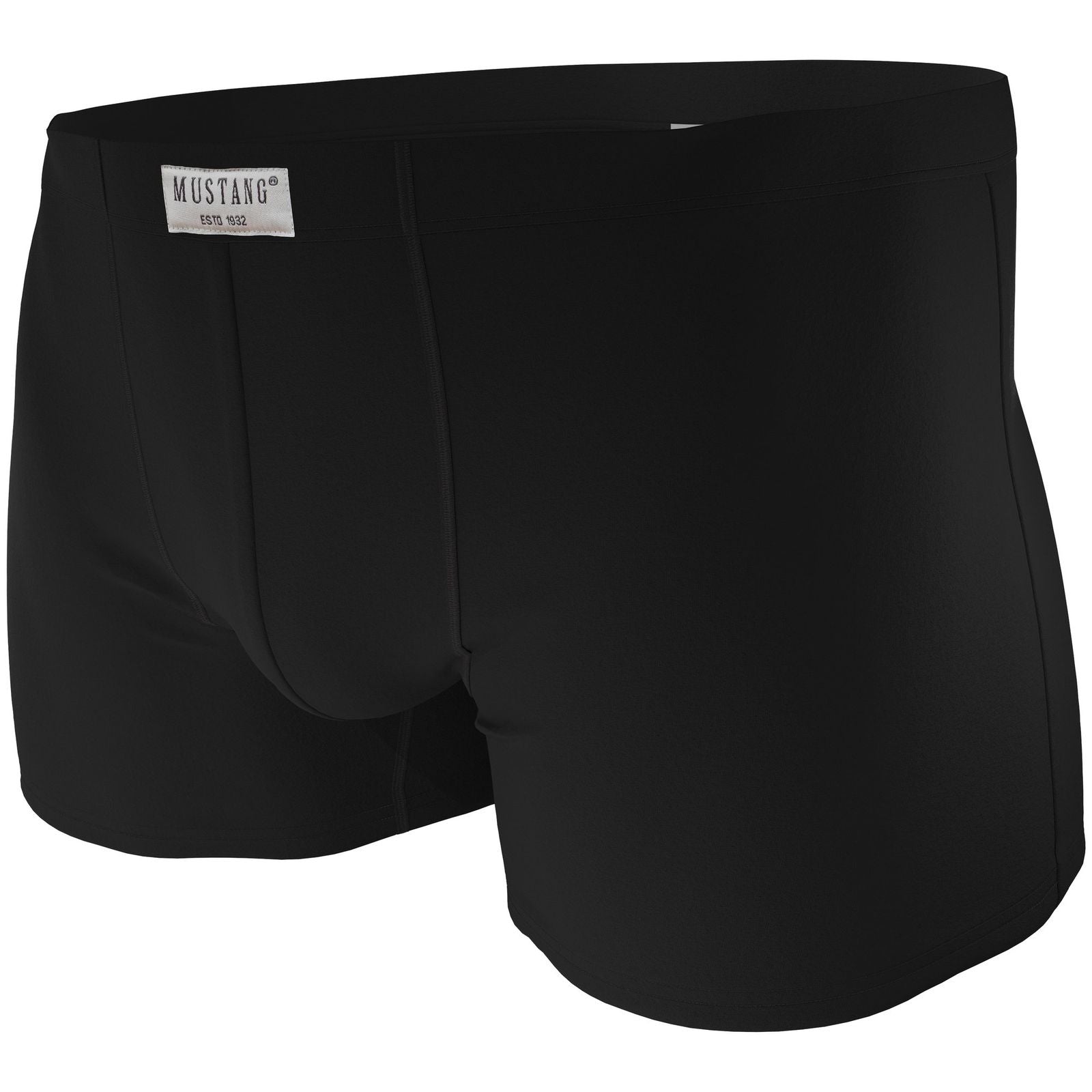 Herren Boxershorts schwarz von Mustang Retropants im 4er Vorteilspack