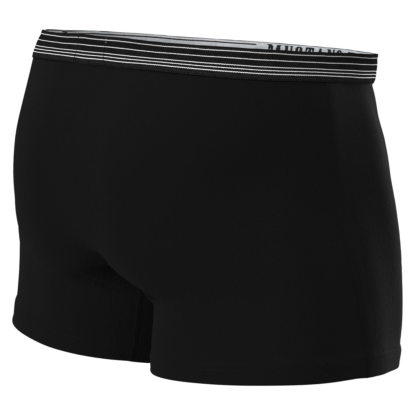 Herren Boxershorts schwarz von Mustang Retropants 3er-Pack Bund mit weißen Streifen