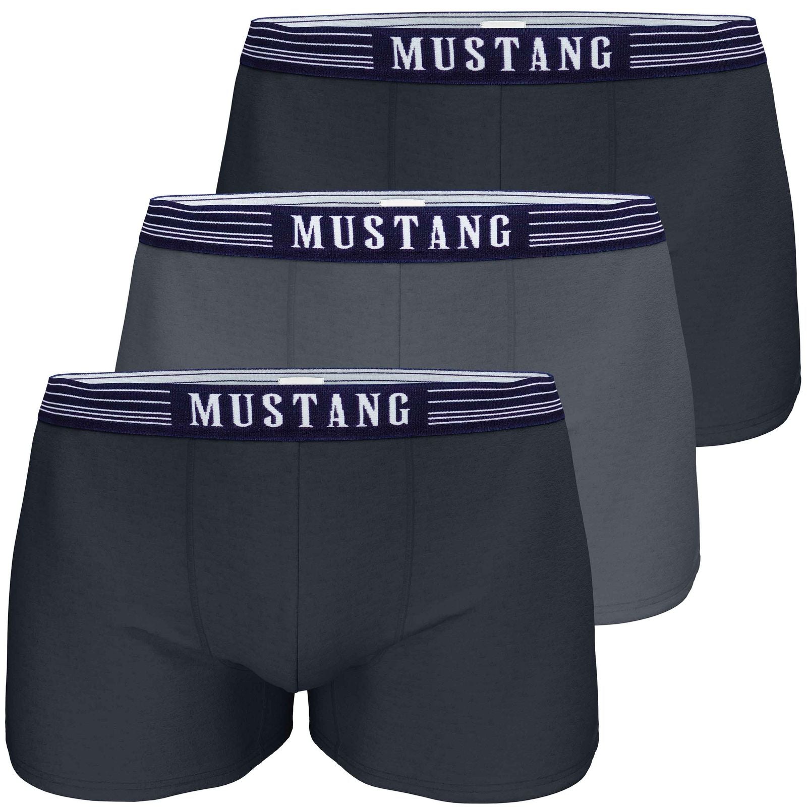 Herren Boxershorts von Mustang Retropants 3er-Pack Navy/Blau/Navy
