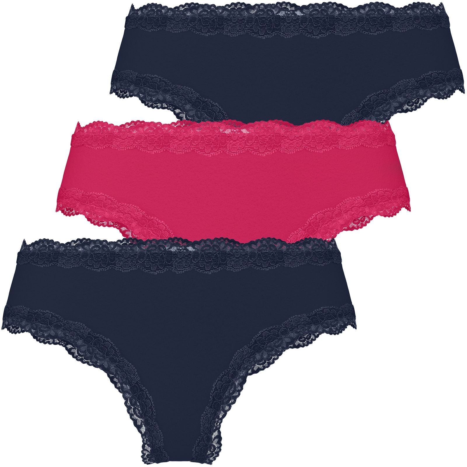 MUSTANG Panty Unterwäsche Unterhose Slip Baumwolle Modal Elasthan Damen 3er-Pack