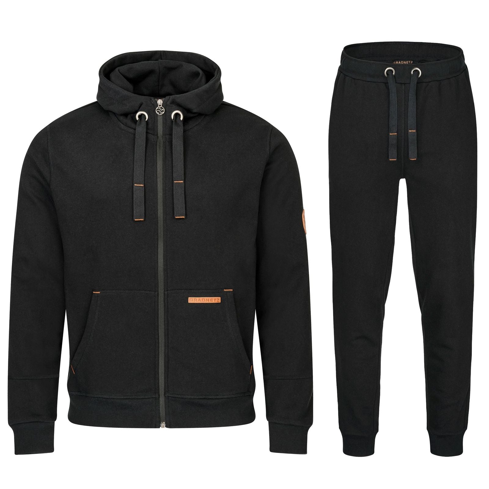 Kuscheliger Jogginganzug Herren leather edition (2-tlg) mit Kapuze Bio-Baumwolle