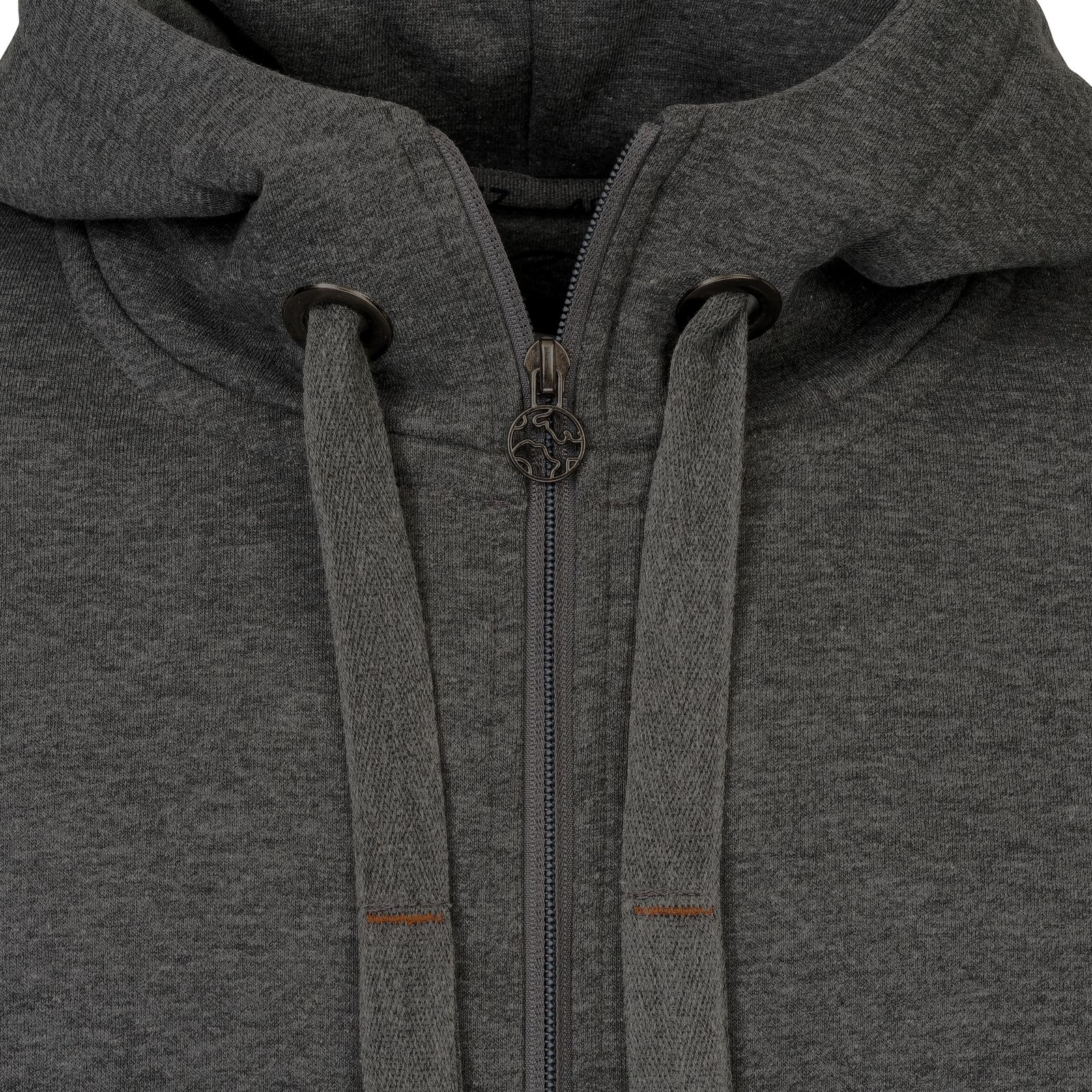 Gradnetz Herren Kapuzen Sweatjacke Zip Hoodie leather edition mit Bio Baumwolle