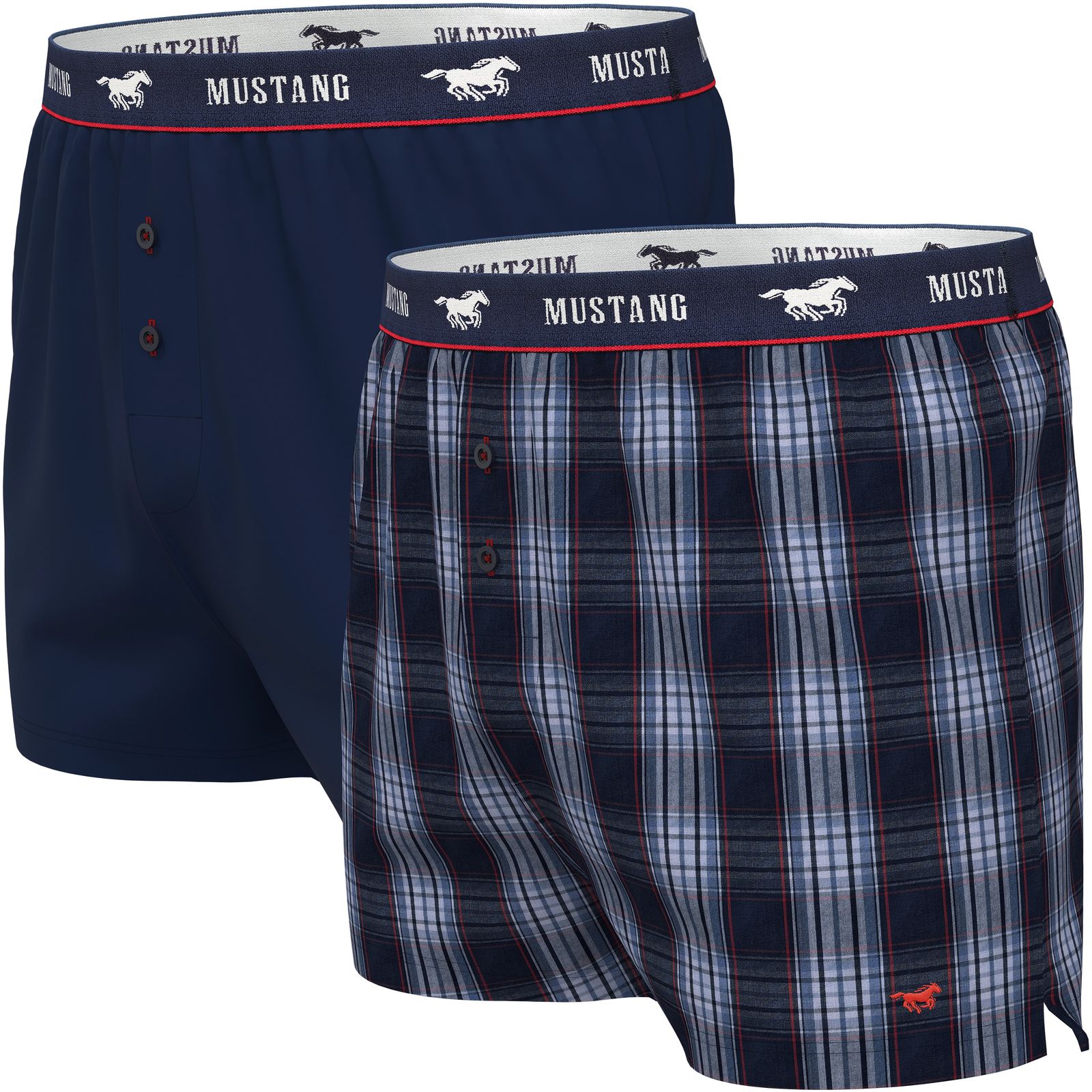 MUSTANG CHARLIE Herren Unterhose Boxershorts Unterwäsche Sport 2er Set