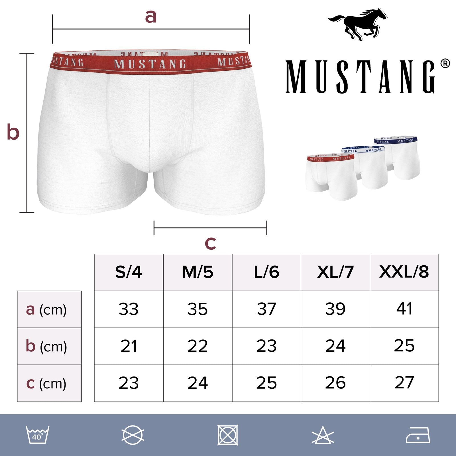 MUSTANG Elvis / Dexter Retro-Pants Herren Unterhose Boxershorts Unterwäsche 3er Pack