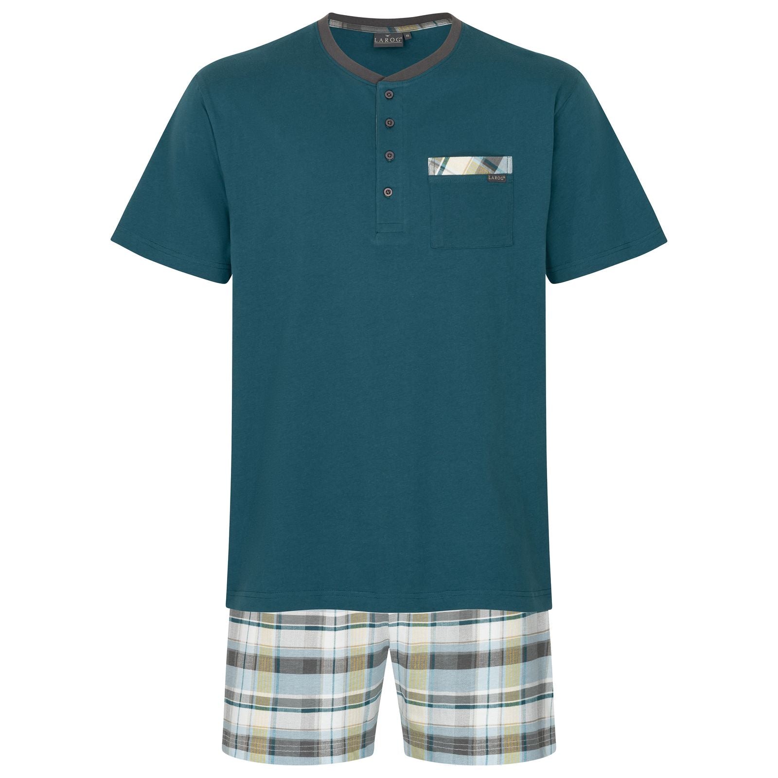 Schlafanzug - Pyjama - Shorty - Short Set - Nachtwäsche OEKO-TEX STANDARD 100 und BCI ausgezeichnet für Herren