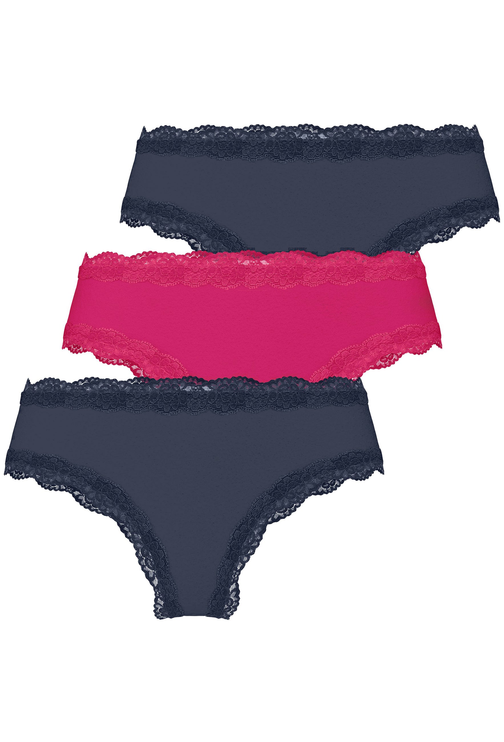 MUSTANG Panty Unterwäsche Unterhose Slip Baumwolle Modal Elasthan Damen 3er-Pack