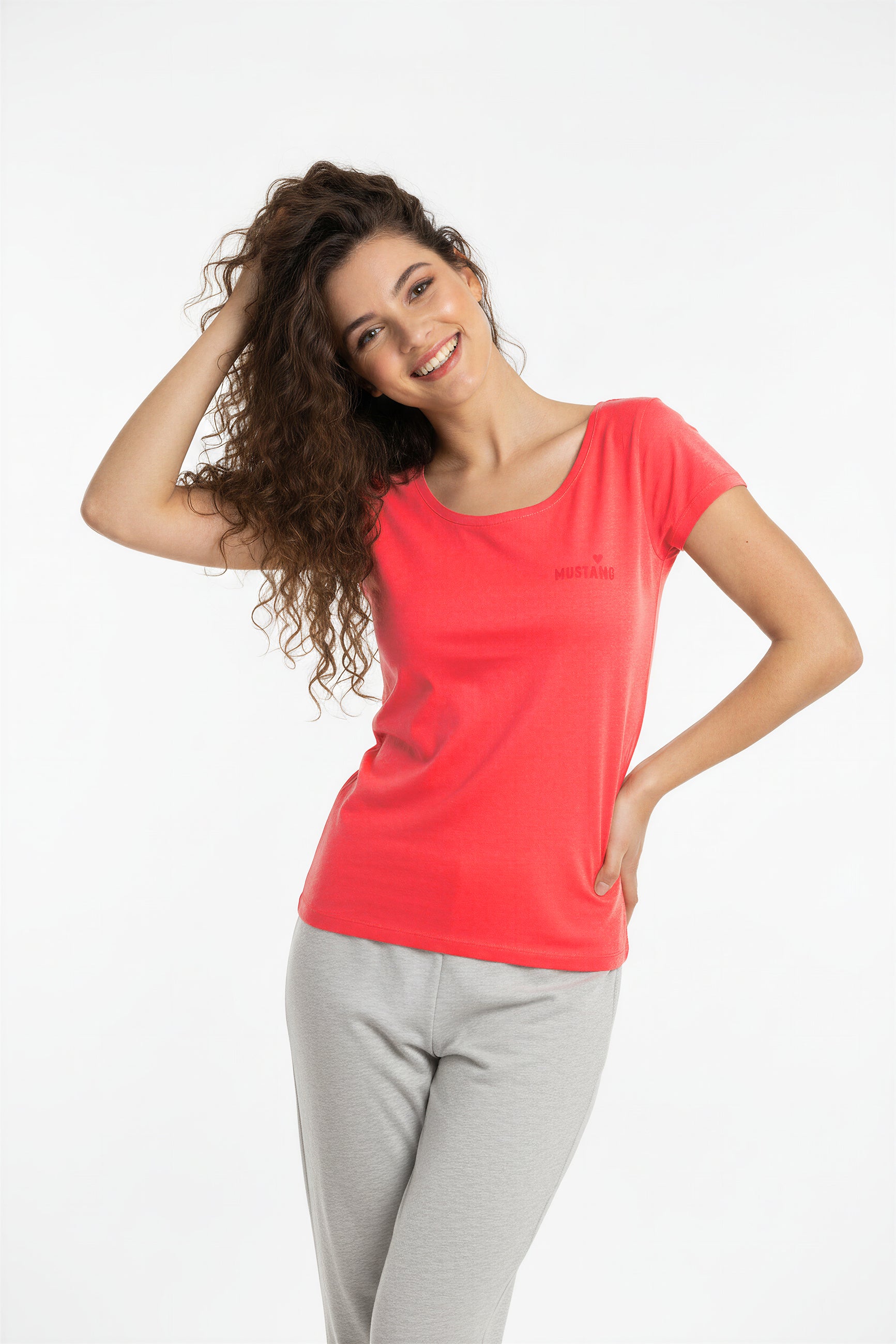 MUSTANG Damen Lounge Shirt Freizeit Everyday Baumwolle OEKO-TEX STANDARD 100