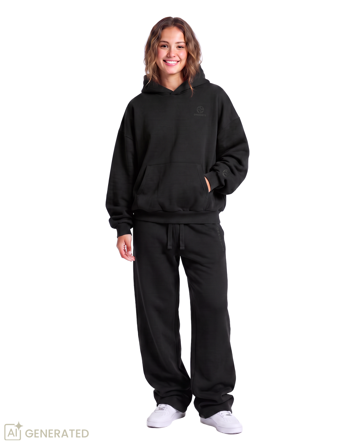 GRADNETZ Jogginganzug Oversize Unisex | Hoodie & Jogginghose | Bio-Baumwolle