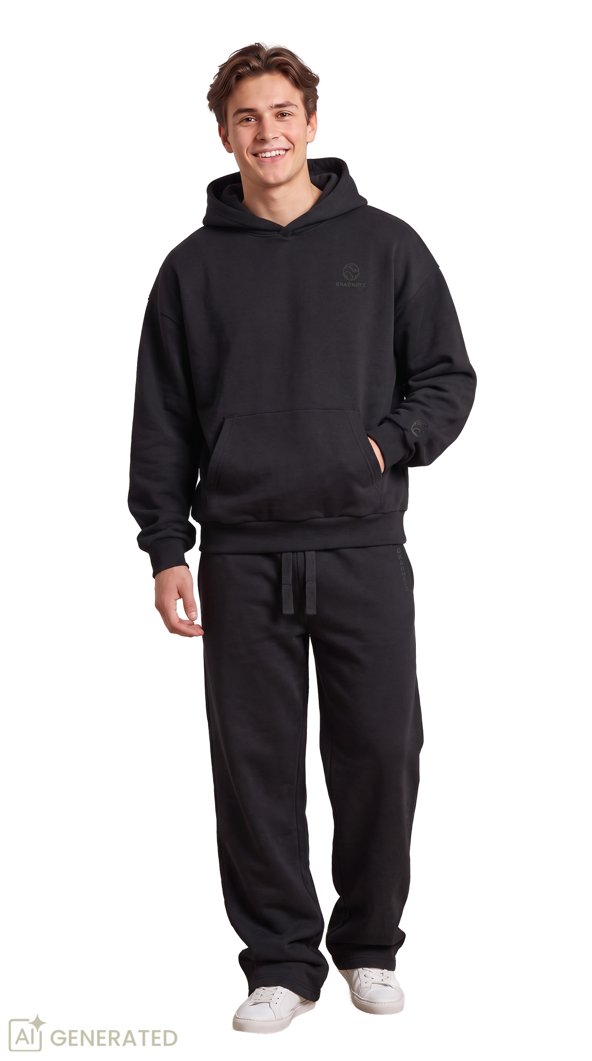 GRADNETZ Jogginganzug Oversize Unisex | Hoodie & Jogginghose | Bio-Baumwolle