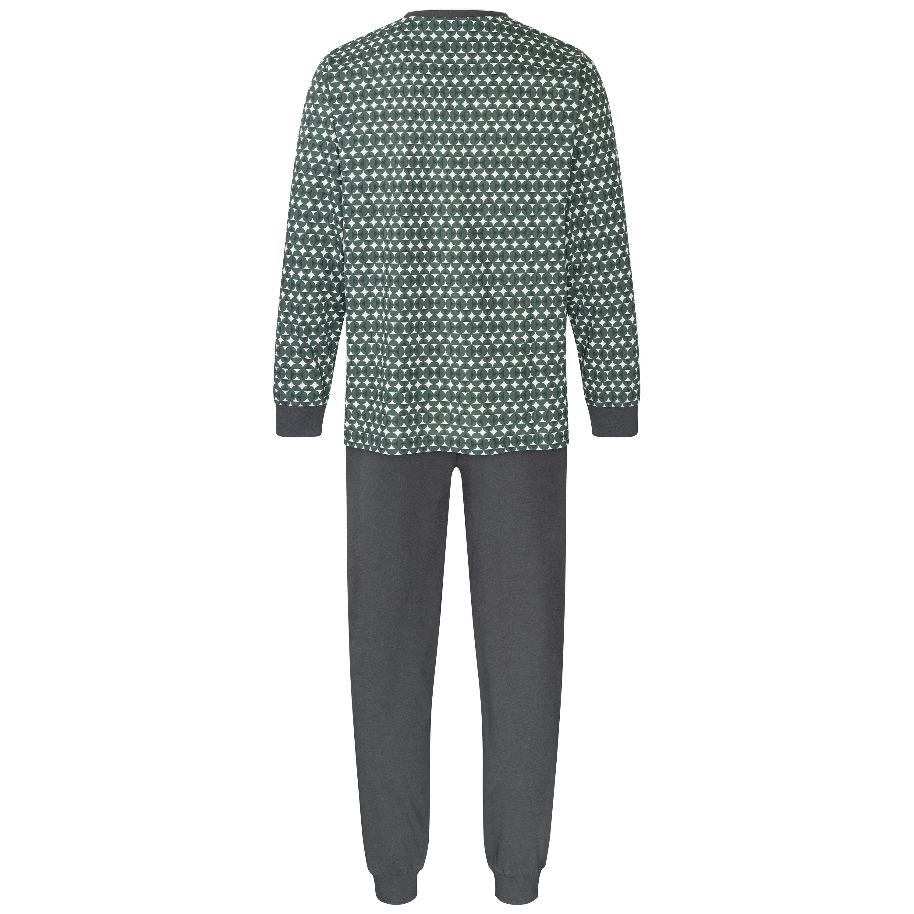 Schlafanzug - Pyjama mit V-Ausschnitt und Bündchen - OEKO-TEX STANDARD 100 Nachtwäsche für Herren von LAROG