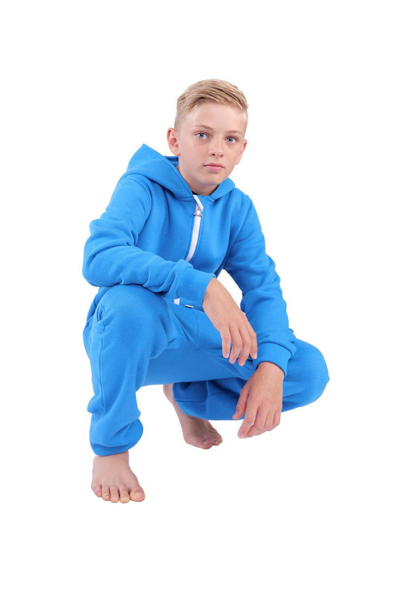 O'Poppy Kinder Jumpsuits Jungen Mädchen mit Zwergen Kapuze blau – GRADNETZ