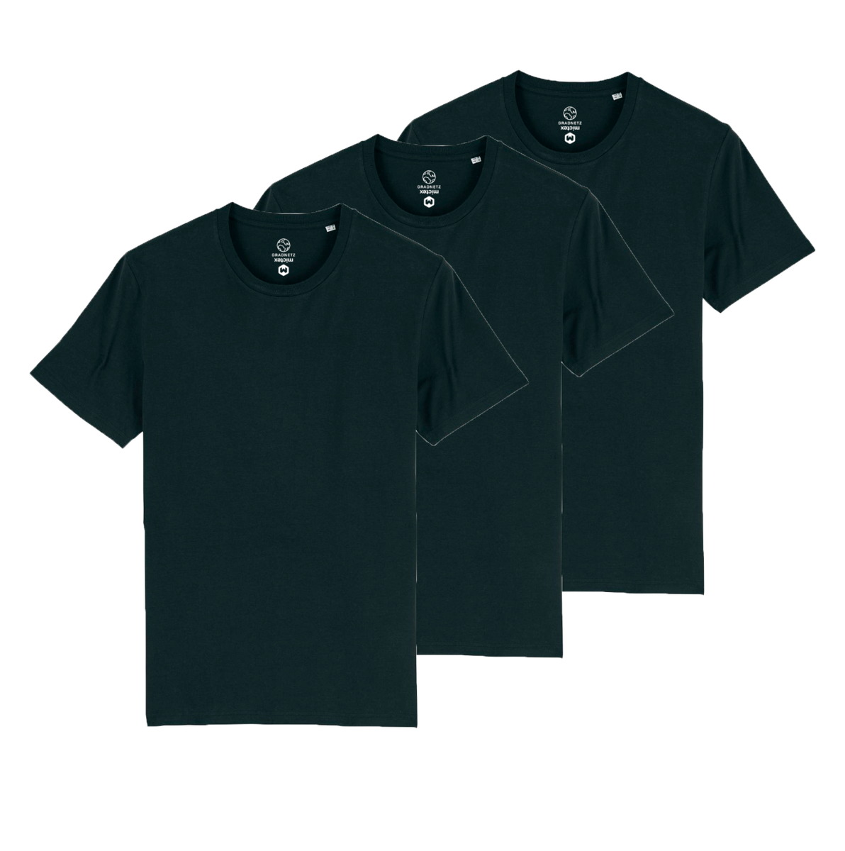 der 100% Mar nachhaltig – GRADNETZ fair unisex Biobaumwolle Set & T-Shirt aus 3er