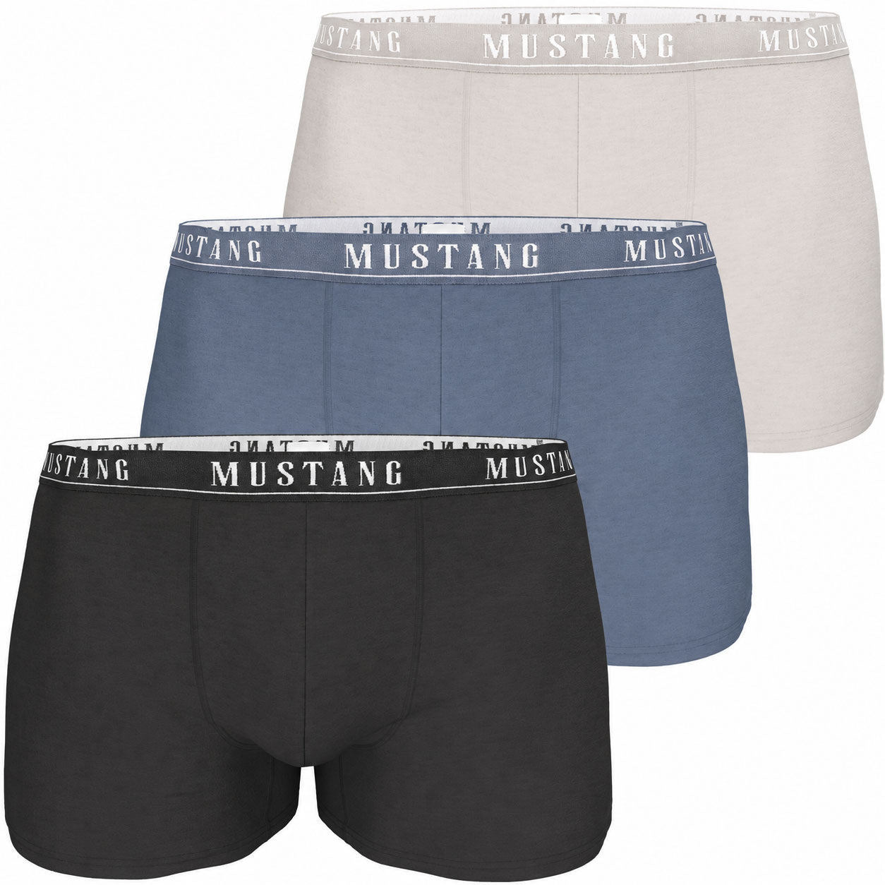 MUSTANG Retro-Pants Herren Unterhose Boxershorts Unterwäsche 3er Pack