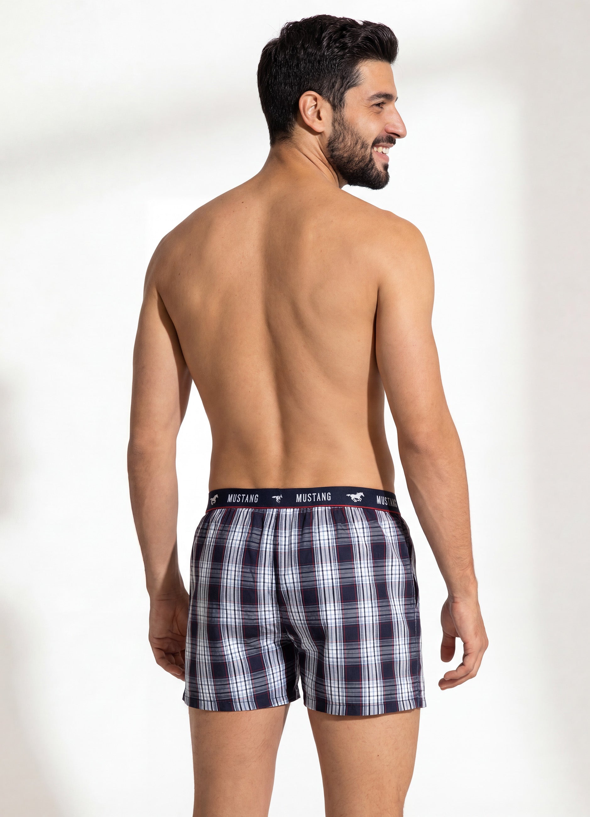 MUSTANG CHARLIE Herren Unterhose Boxershorts Unterwäsche Sport 2er Set