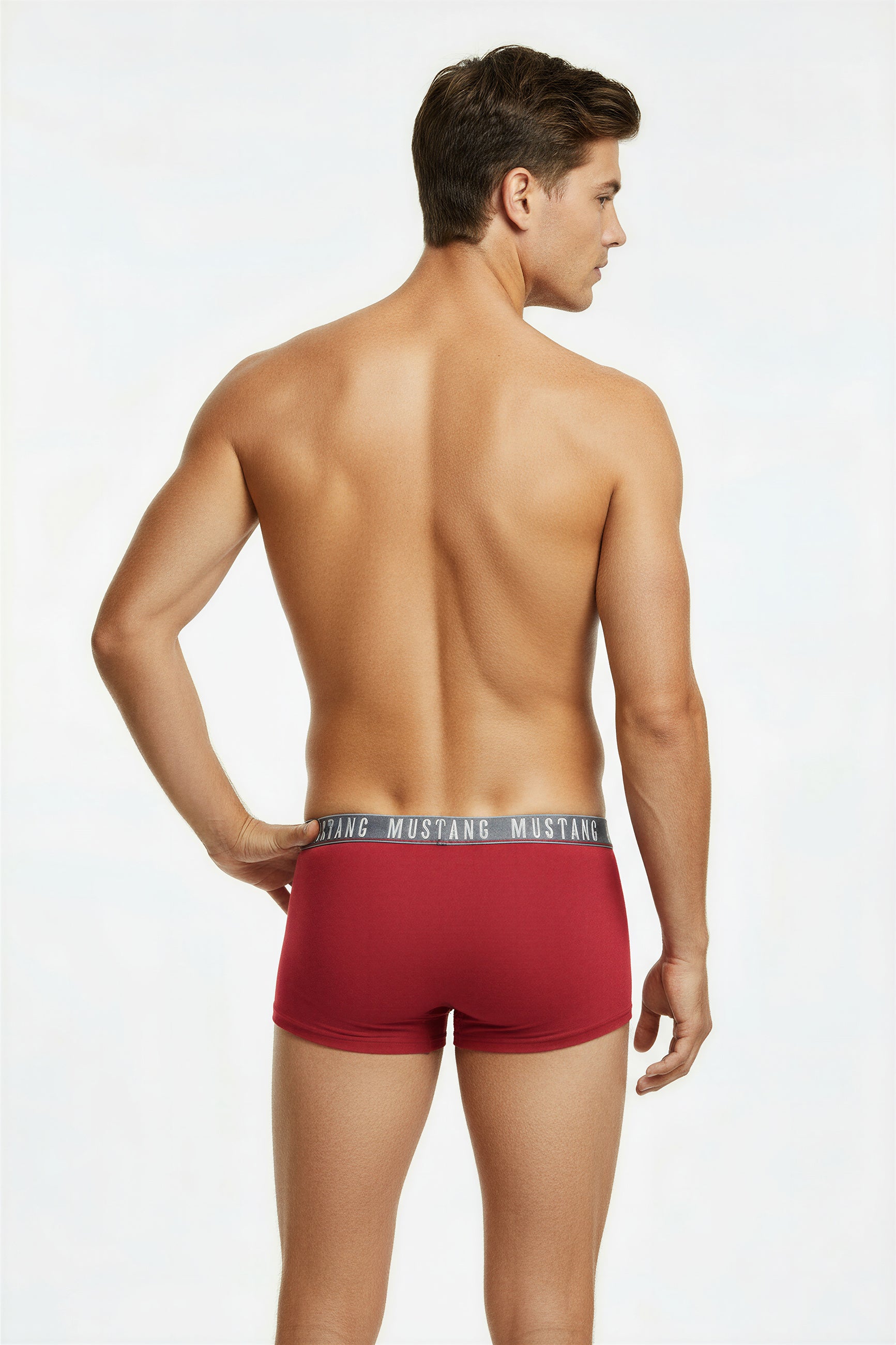 Herren Boxershorts von Mustang Retropants 3er-Pack Rot/Navy/Anthrazit