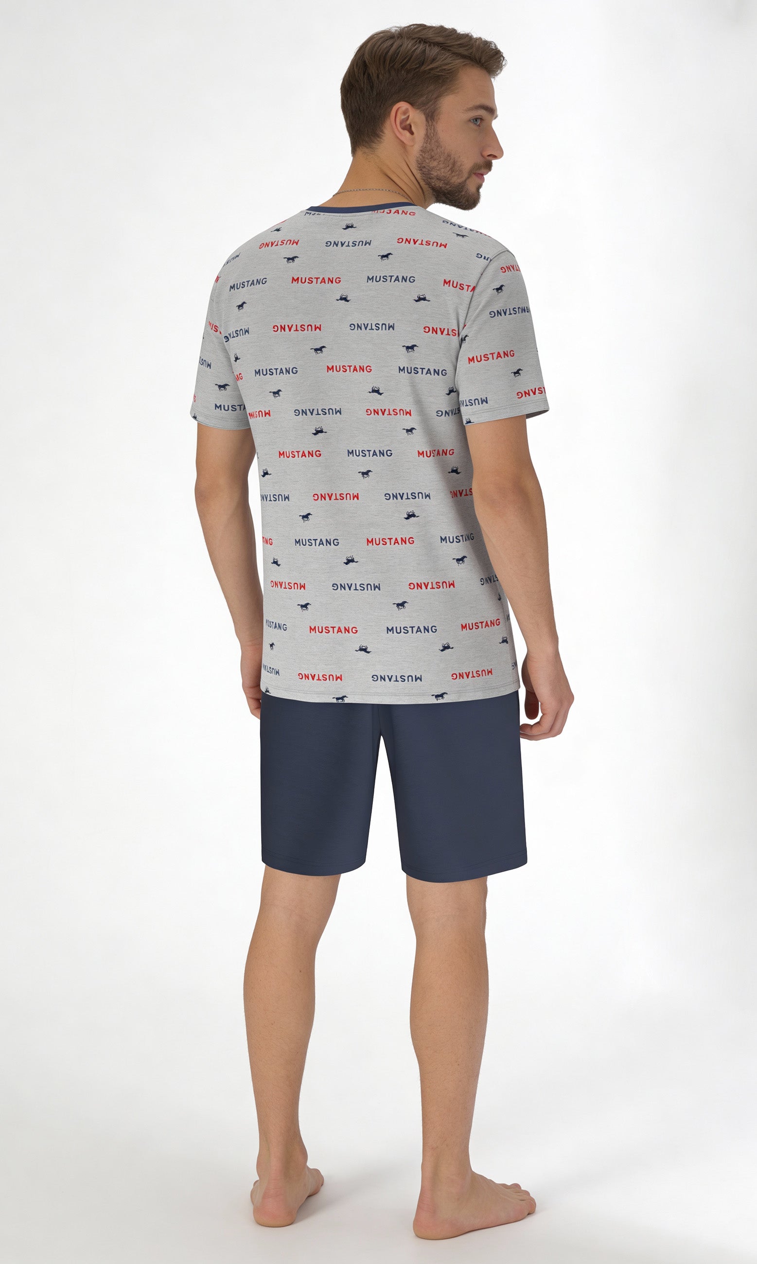 Mustang Short Set Schlafanzug Nachtwäsche Pyjama OEKO-TEX STANDARD 100 für Männer