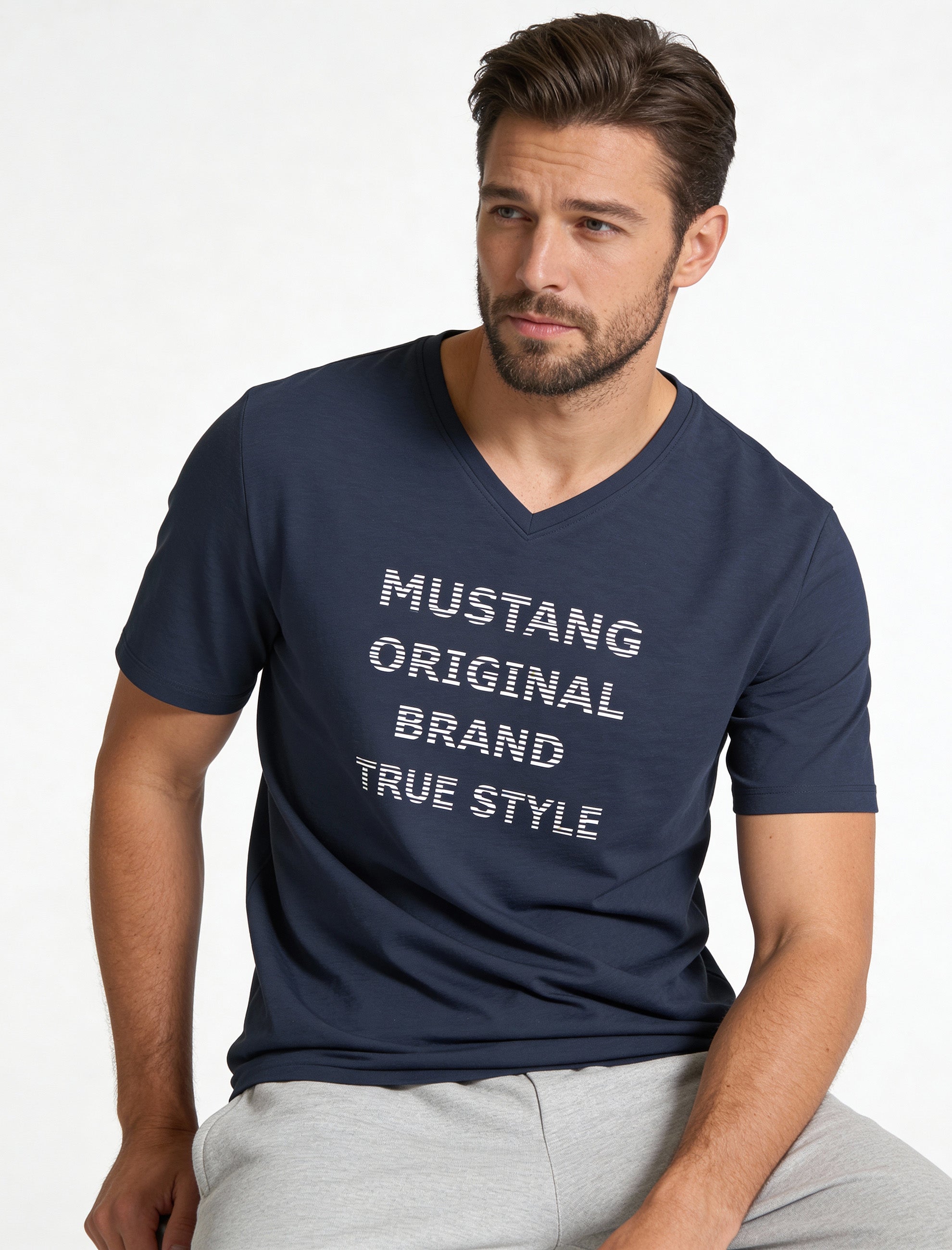Mustang Short Set Schlafanzug Nachtwäsche Pyjama OEKO-TEX STANDARD 100 für Männer