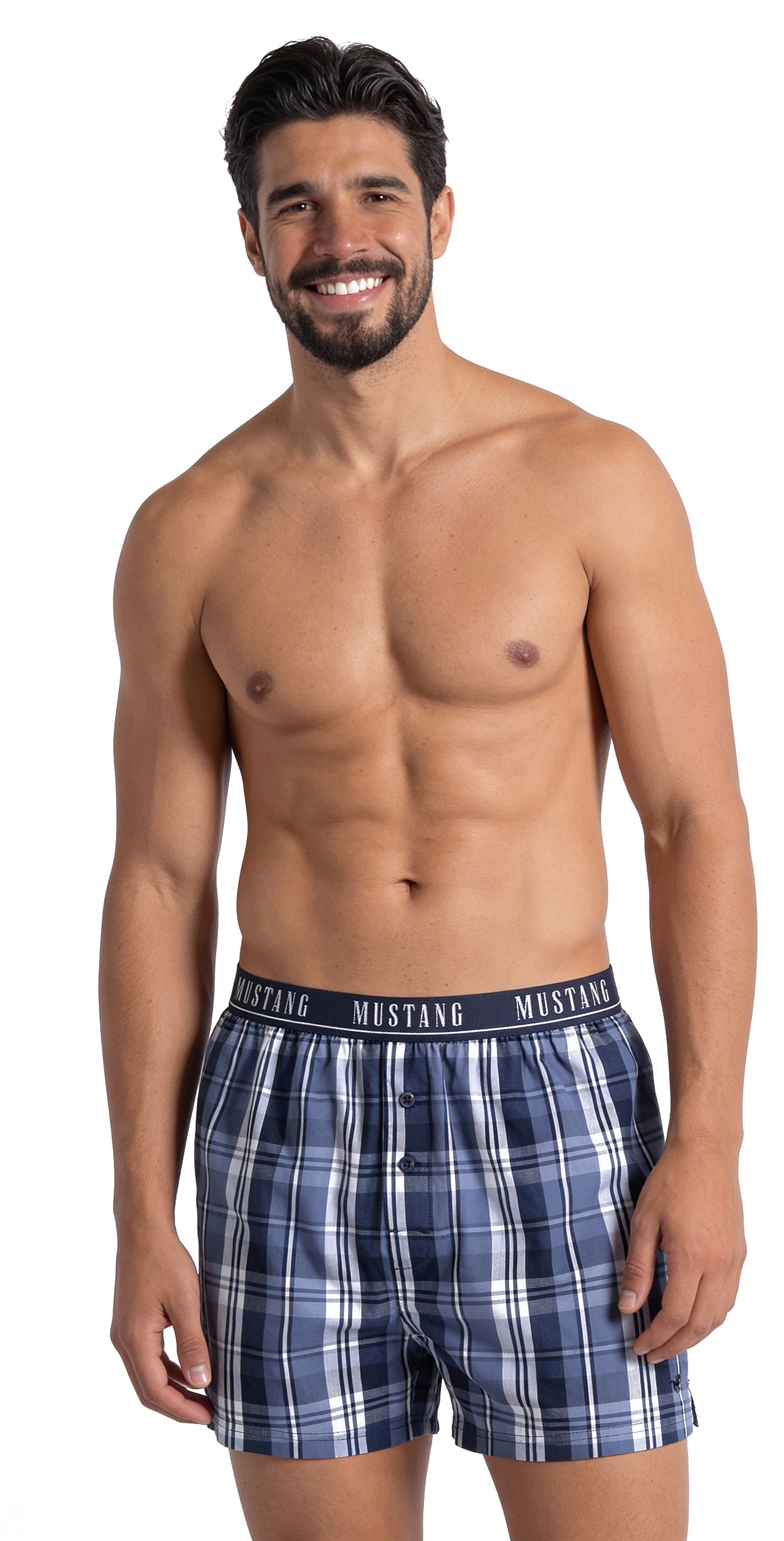 MUSTANG Freddy Herren Unterhose Boxershorts Unterwäsche 100% Baumwolle 2er Set