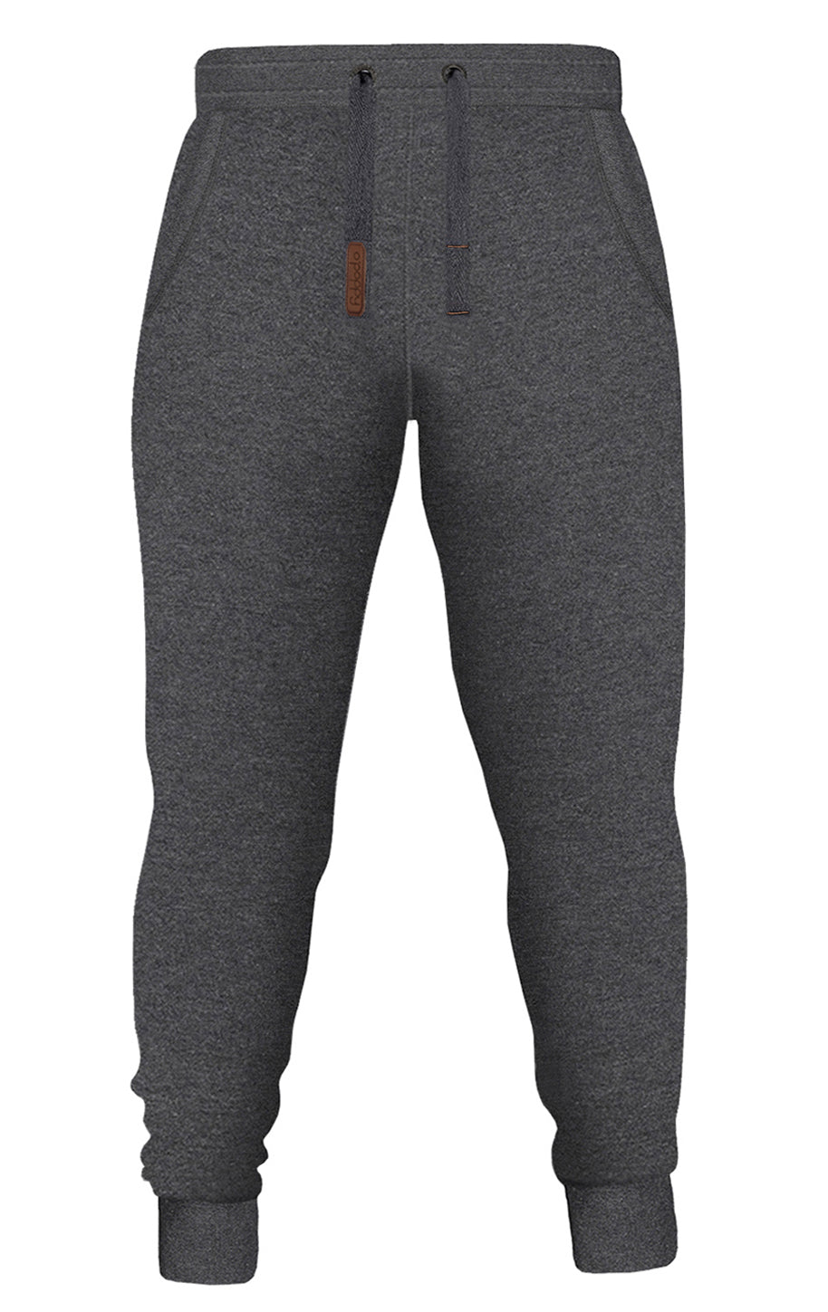 O'Poppy Jogginganzug Herren 2-teilig mit Lederpatches und Kapuze dunkelgrau
