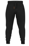 O'Poppy Jogginganzug Herren 2-teilig mit Lederpatches und Kapuze schwarz