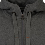 Kapuzen Sweatjacke Zip Hoodie leather edition mit Bio Baumwolle