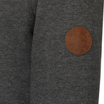 Kapuzen Sweatjacke Zip Hoodie leather edition mit Bio Baumwolle