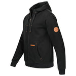 Kapuzen Sweatjacke Zip Hoodie leather edition mit Bio Baumwolle